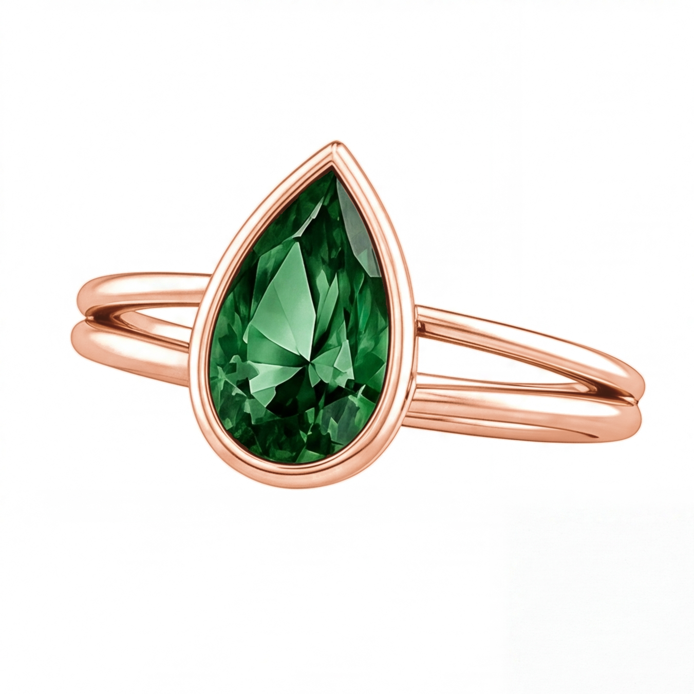 Brisa engagement ring by Tiani Jewellery shown in rose gold, white gold and yellow gold.