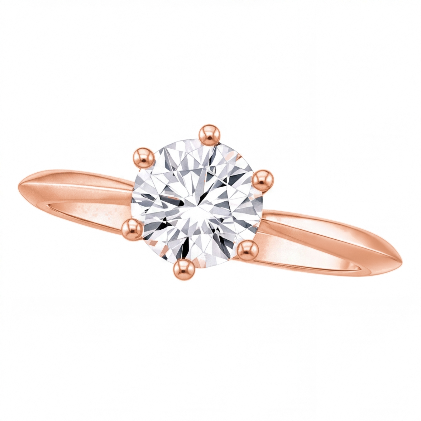 Davina engagement ring by Tiani Jewellery shown in rose gold, white gold and yellow gold.