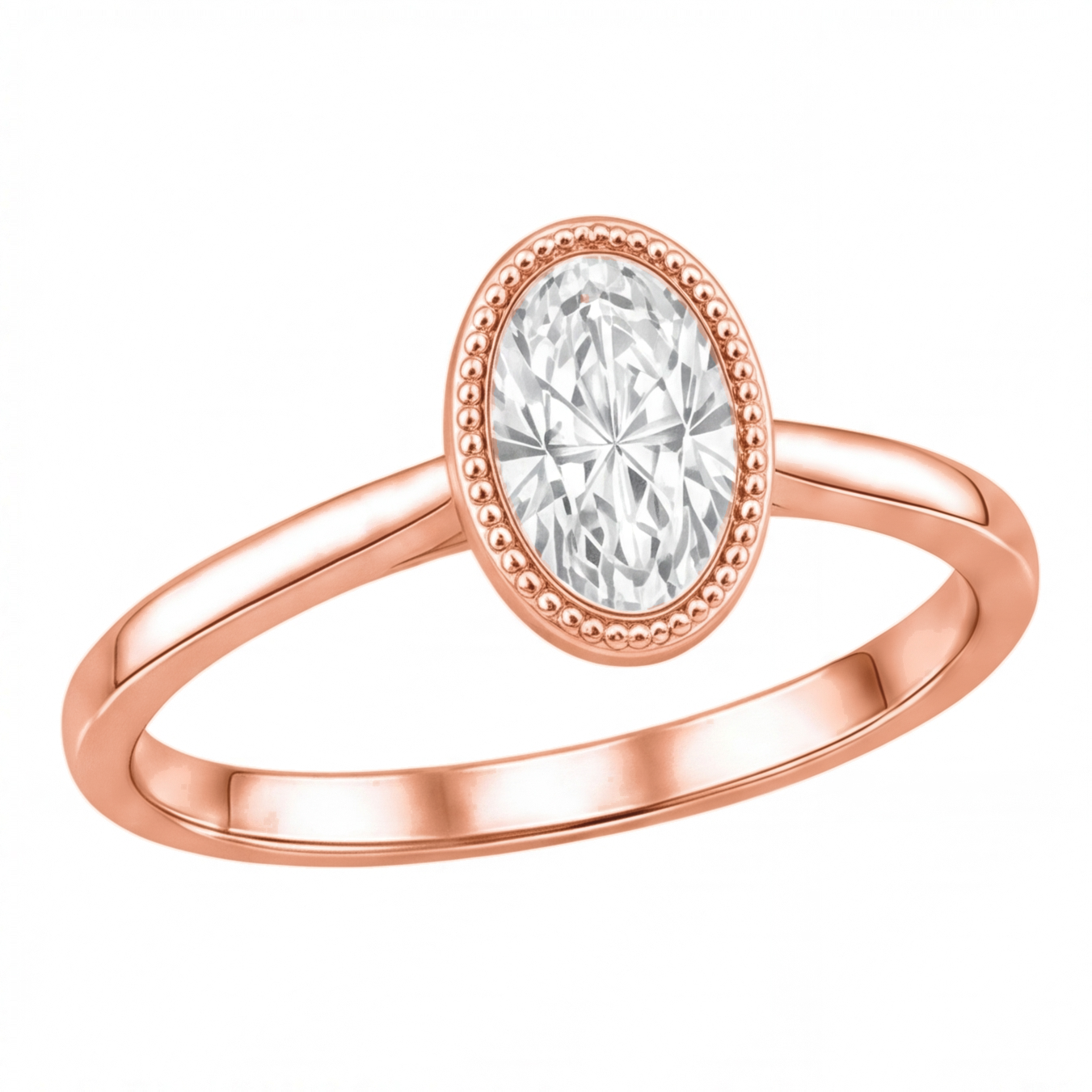 Niamh engagement ring by Tiani Jewellery shown in rose gold, white gold and yellow gold.