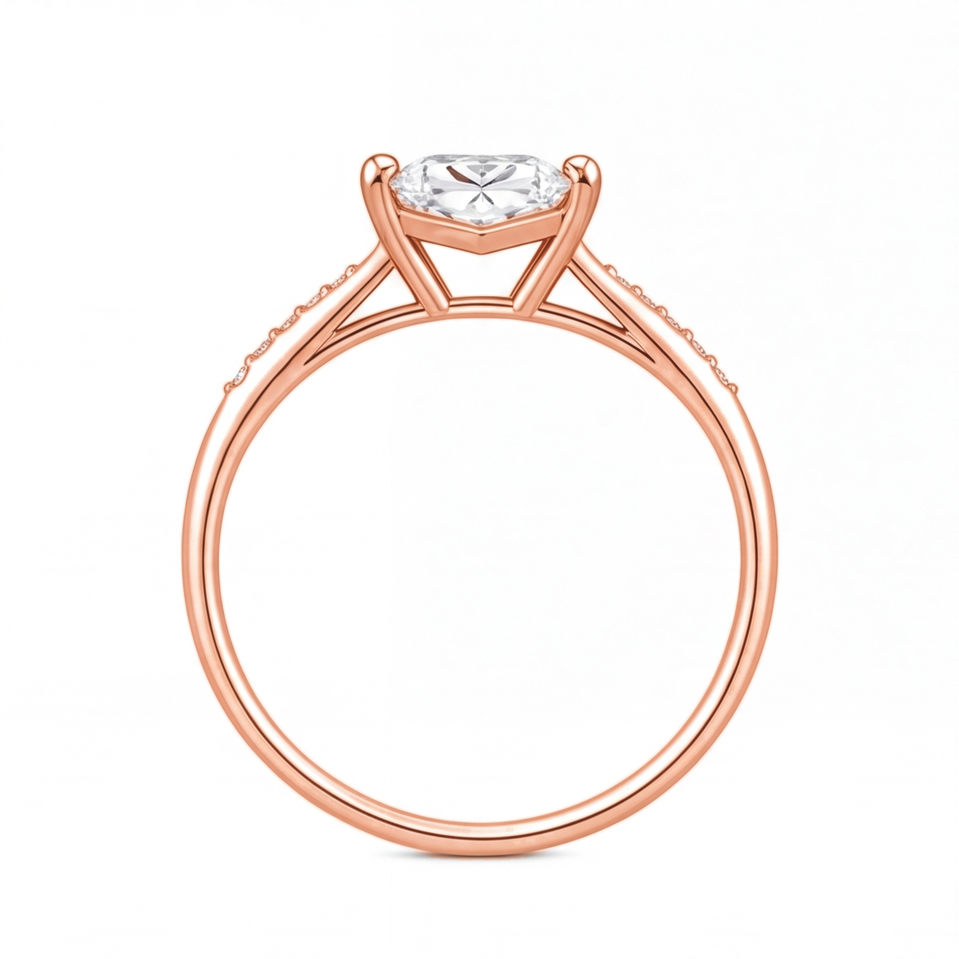 Tamsin engagement ring by Tiani Jewellery shown in rose gold, white gold and yellow gold.