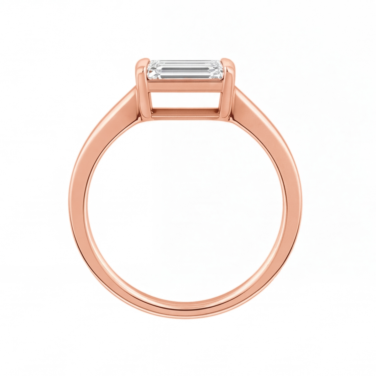 Wren engagement ring by Tiani Jewellery shown in rose gold, white gold and yellow gold.