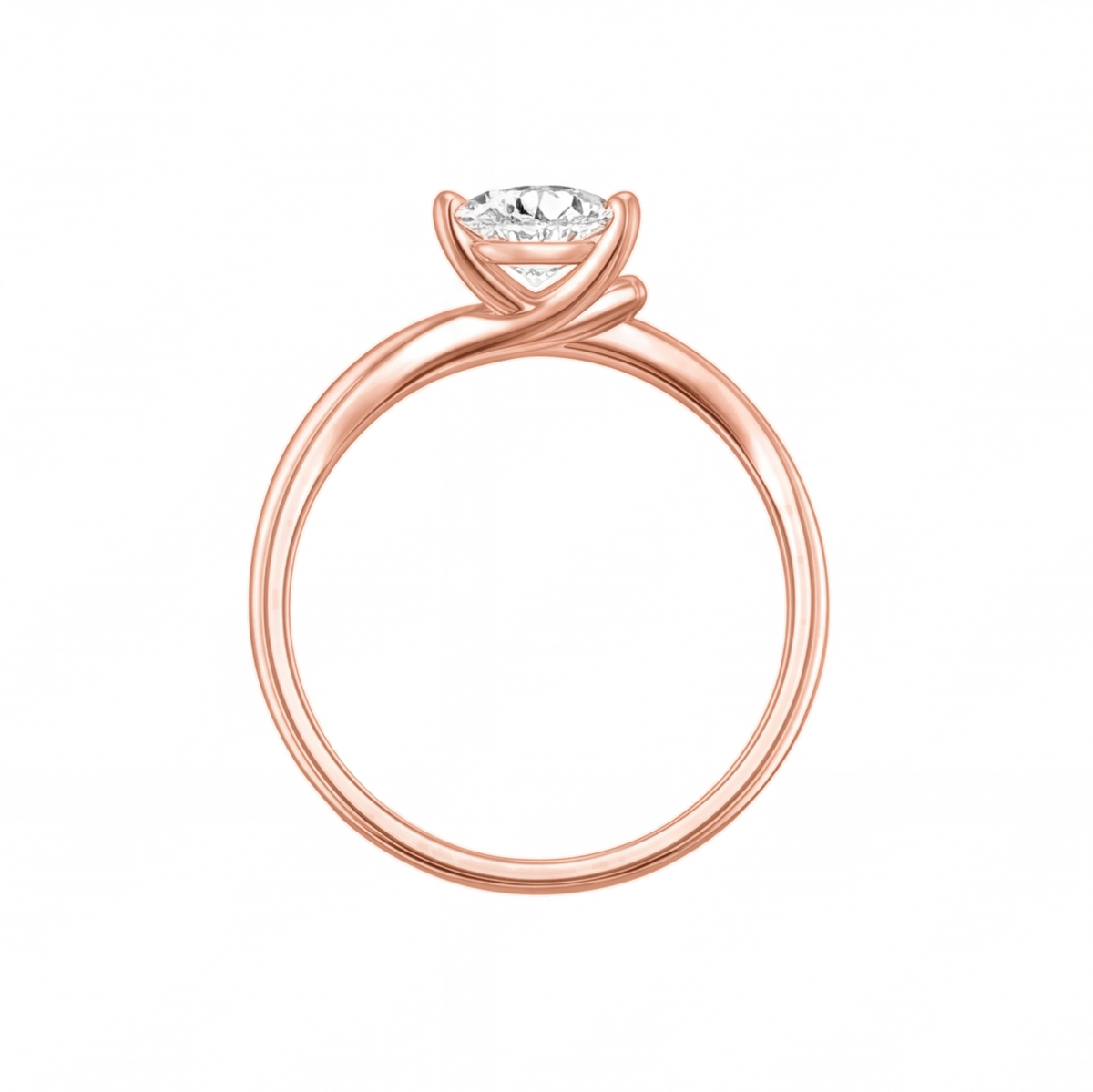 Della engagement ring by Tiani Jewellery shown in rose gold, white gold and yellow gold.