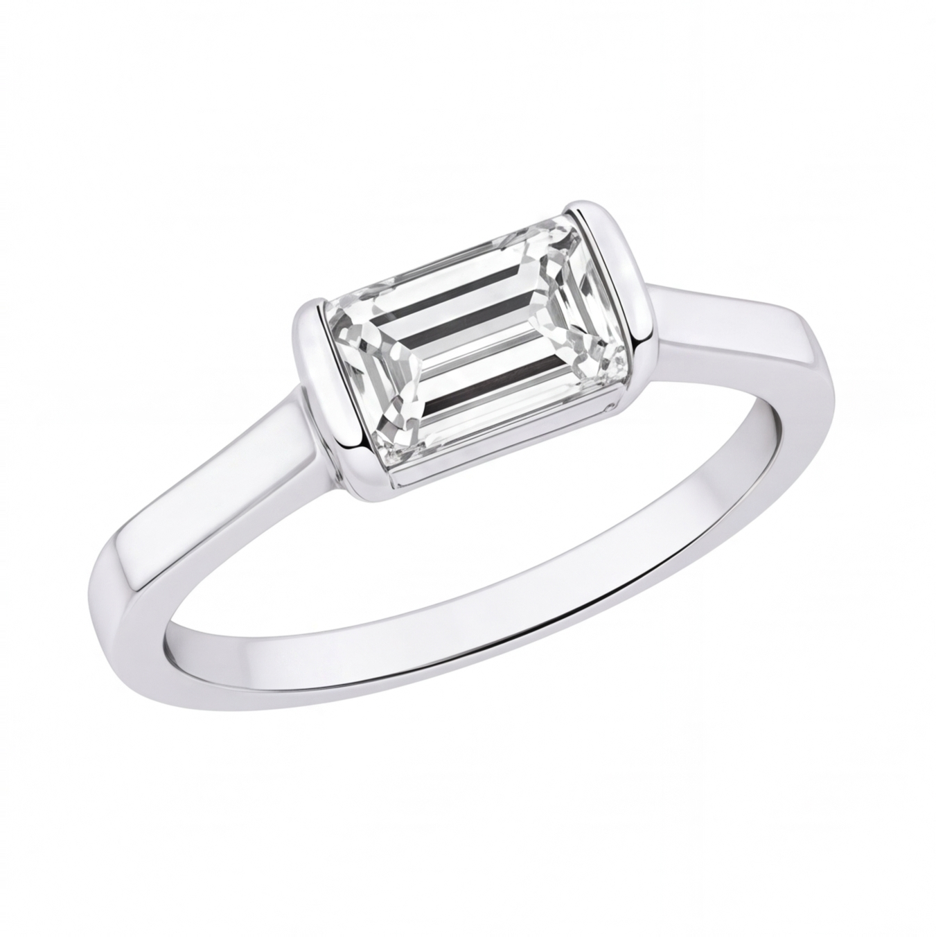 Wren engagement ring by Tiani Jewellery shown in rose gold, white gold and yellow gold.
