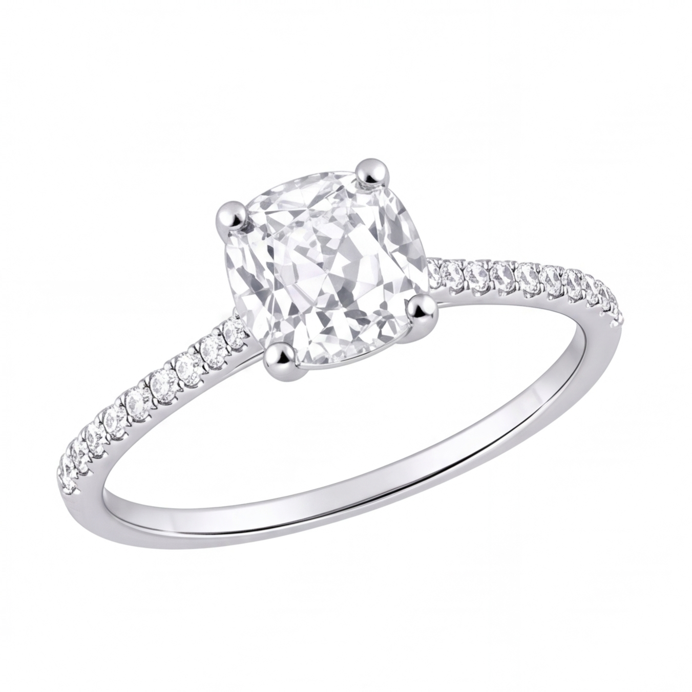 Althea engagement ring by Tiani Jewellery shown in rose gold, white gold and yellow gold.