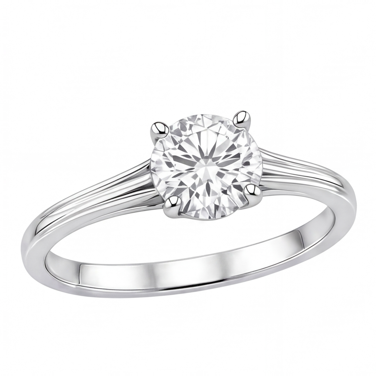 Primrose engagement ring by Tiani Jewellery shown in rose gold, white gold and yellow gold.