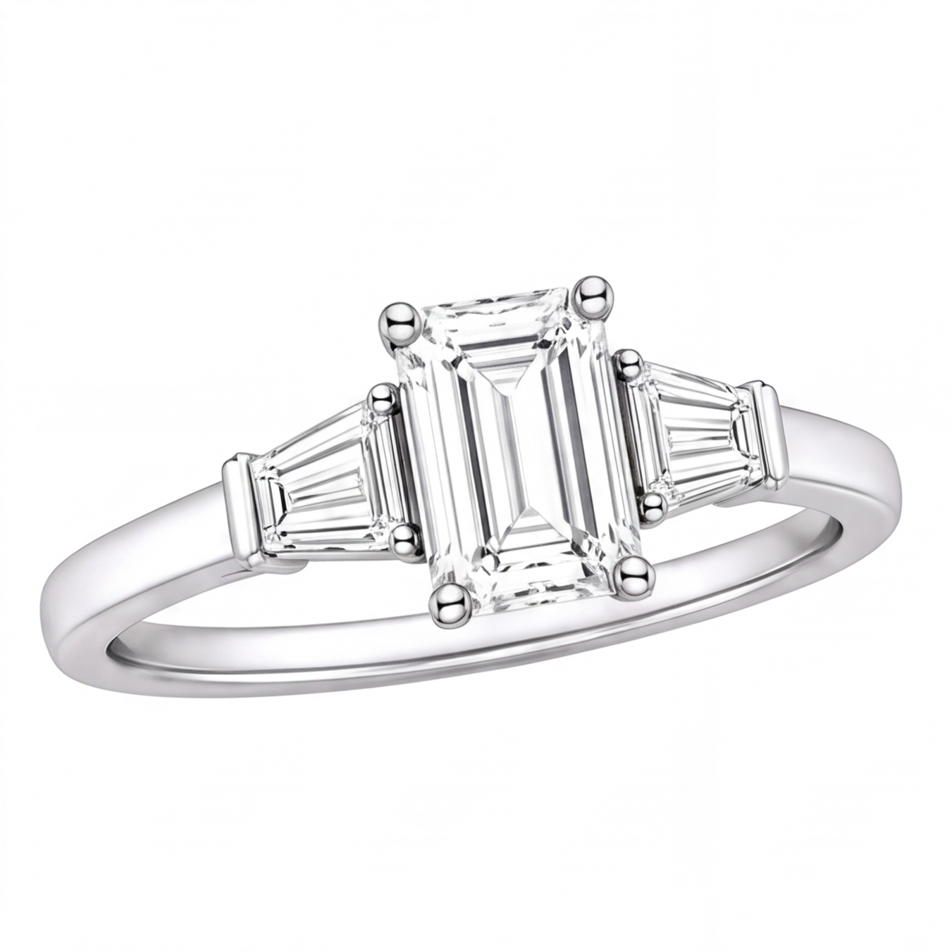 Aster engagement ring by Tiani Jewellery shown in rose gold, white gold and yellow gold.