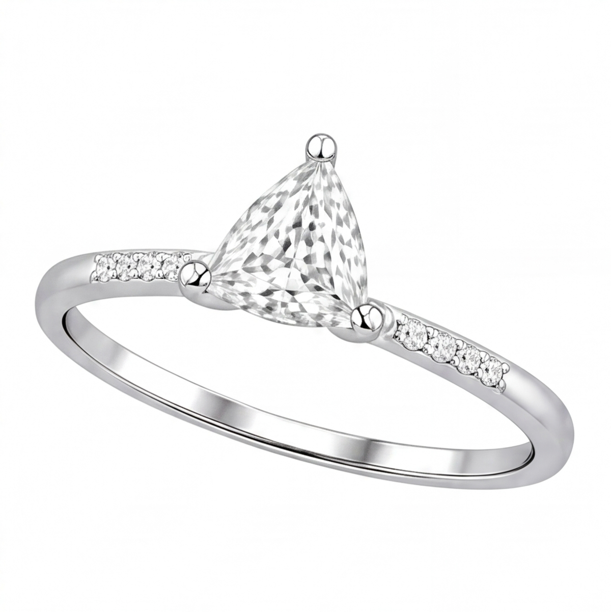 Tamsin engagement ring by Tiani Jewellery shown in rose gold, white gold and yellow gold.
