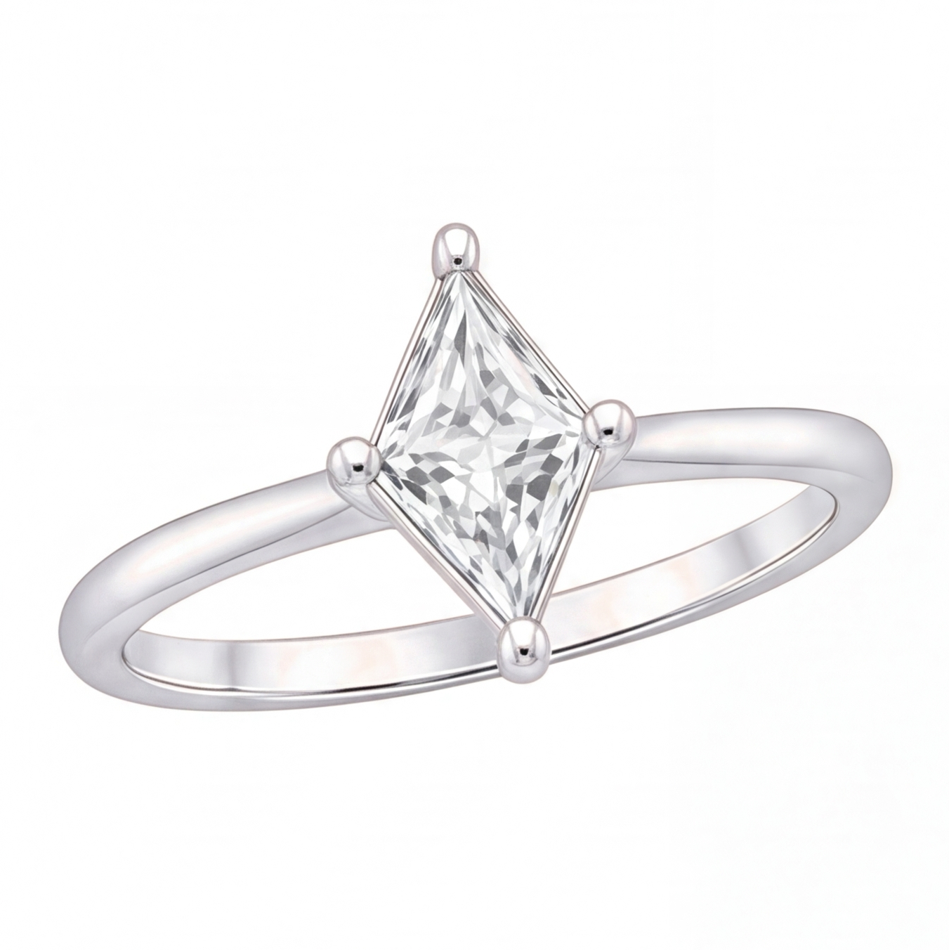Carlotta engagement ring by Tiani Jewellery shown in rose gold, white gold and yellow gold.