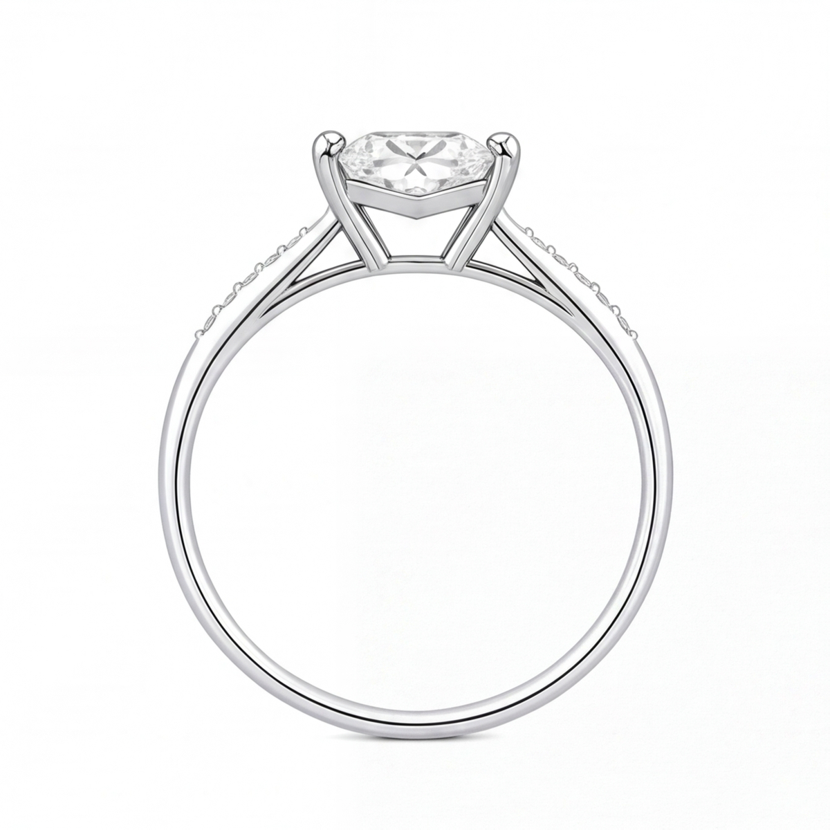 Tamsin engagement ring by Tiani Jewellery shown in rose gold, white gold and yellow gold.