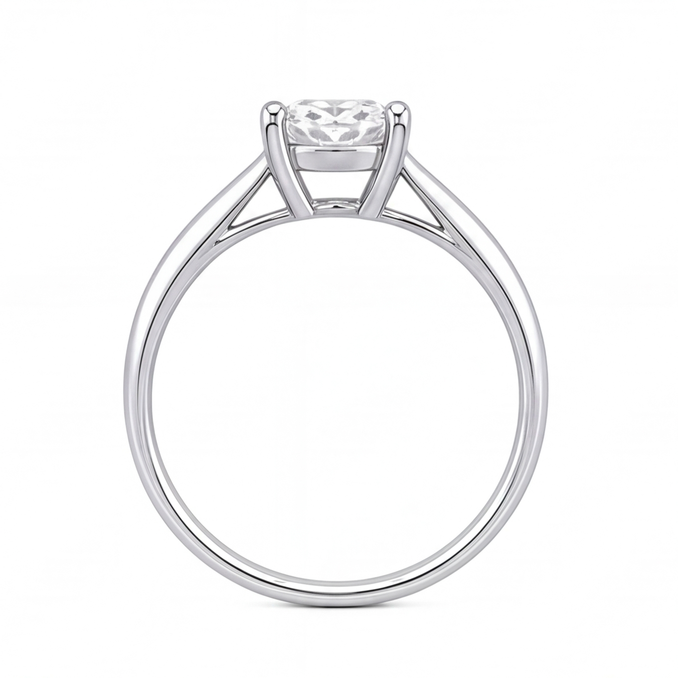 Oona engagement ring by Tiani Jewellery shown in rose gold, white gold and yellow gold.