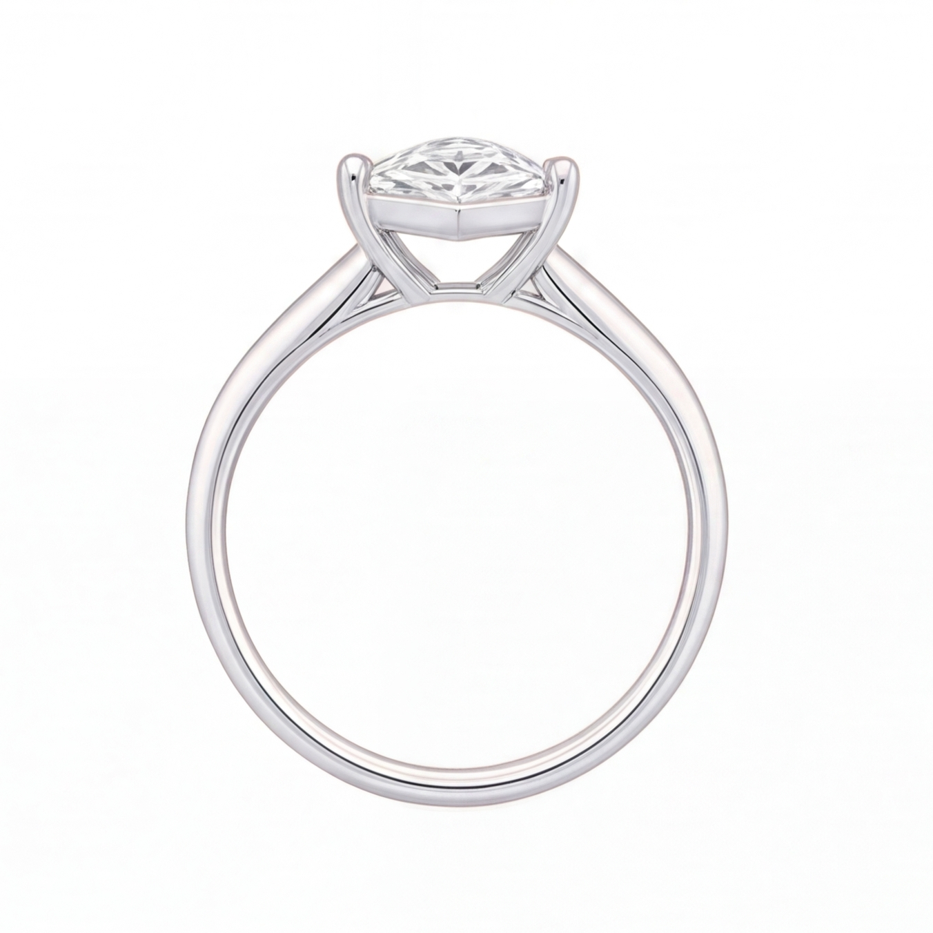 Carlotta engagement ring by Tiani Jewellery shown in rose gold, white gold and yellow gold.