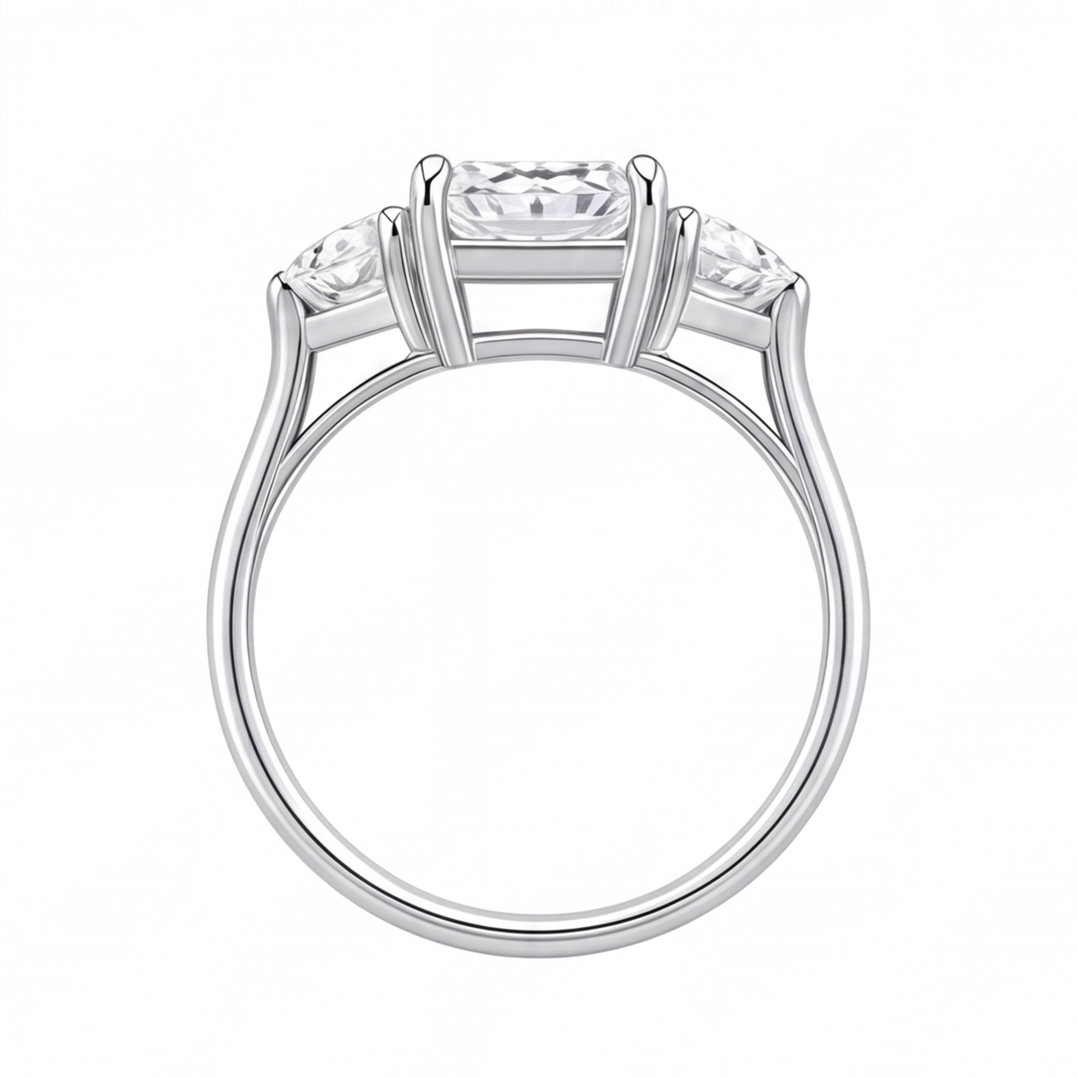 Ulani engagement ring by Tiani Jewellery shown in rose gold, white gold and yellow gold.