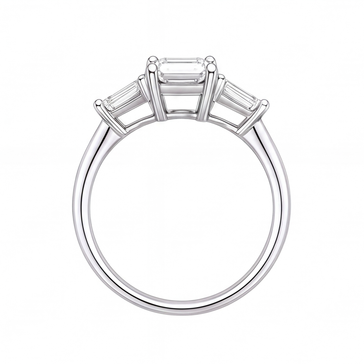 Aster engagement ring by Tiani Jewellery shown in rose gold, white gold and yellow gold.