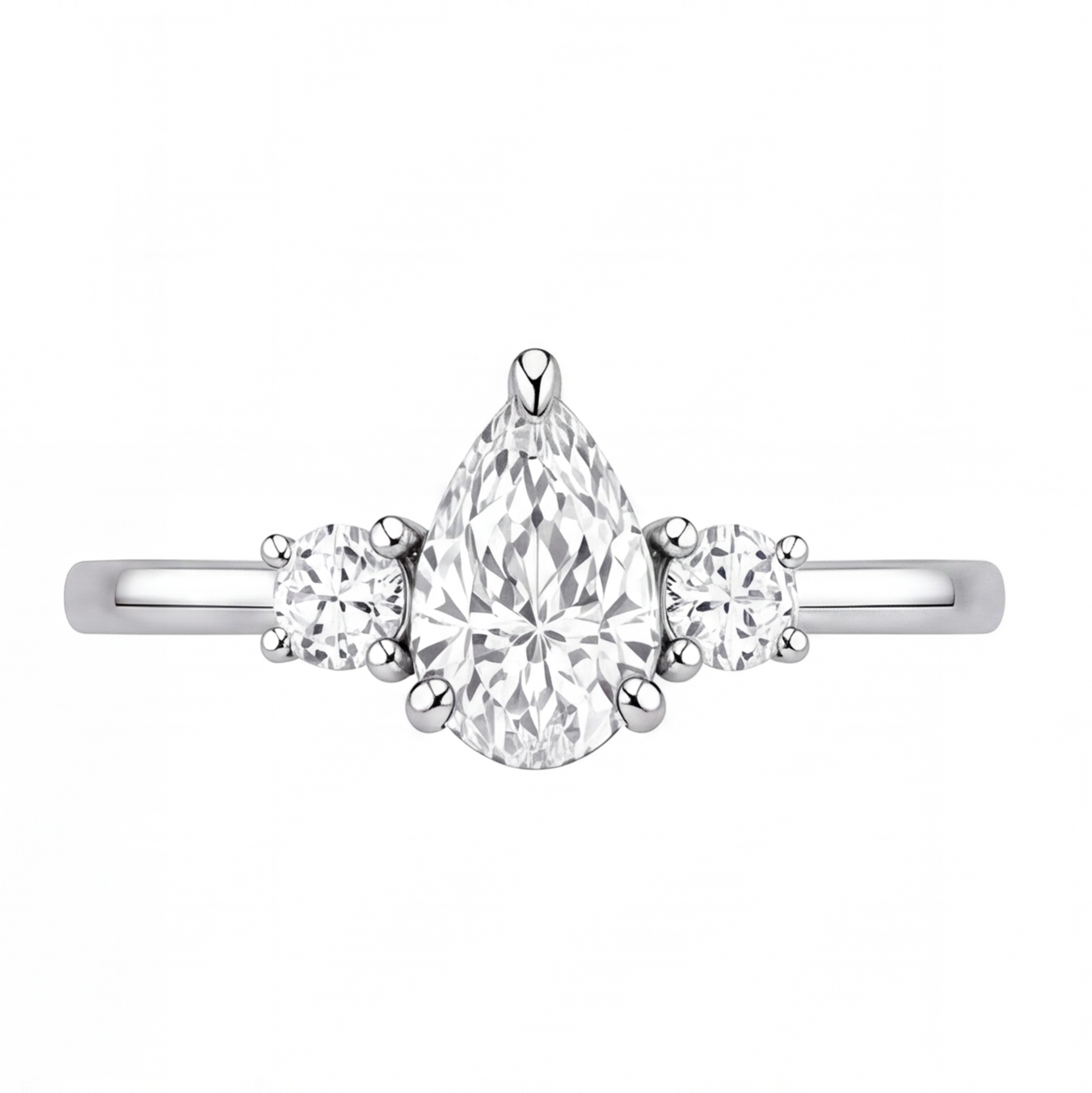 Larissa engagement ring by Tiani Jewellery shown in rose gold, white gold and yellow gold.