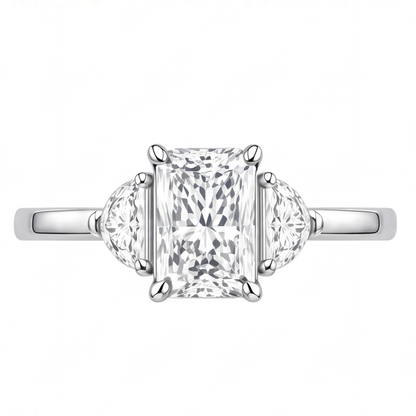 Ulani engagement ring by Tiani Jewellery shown in rose gold, white gold and yellow gold.