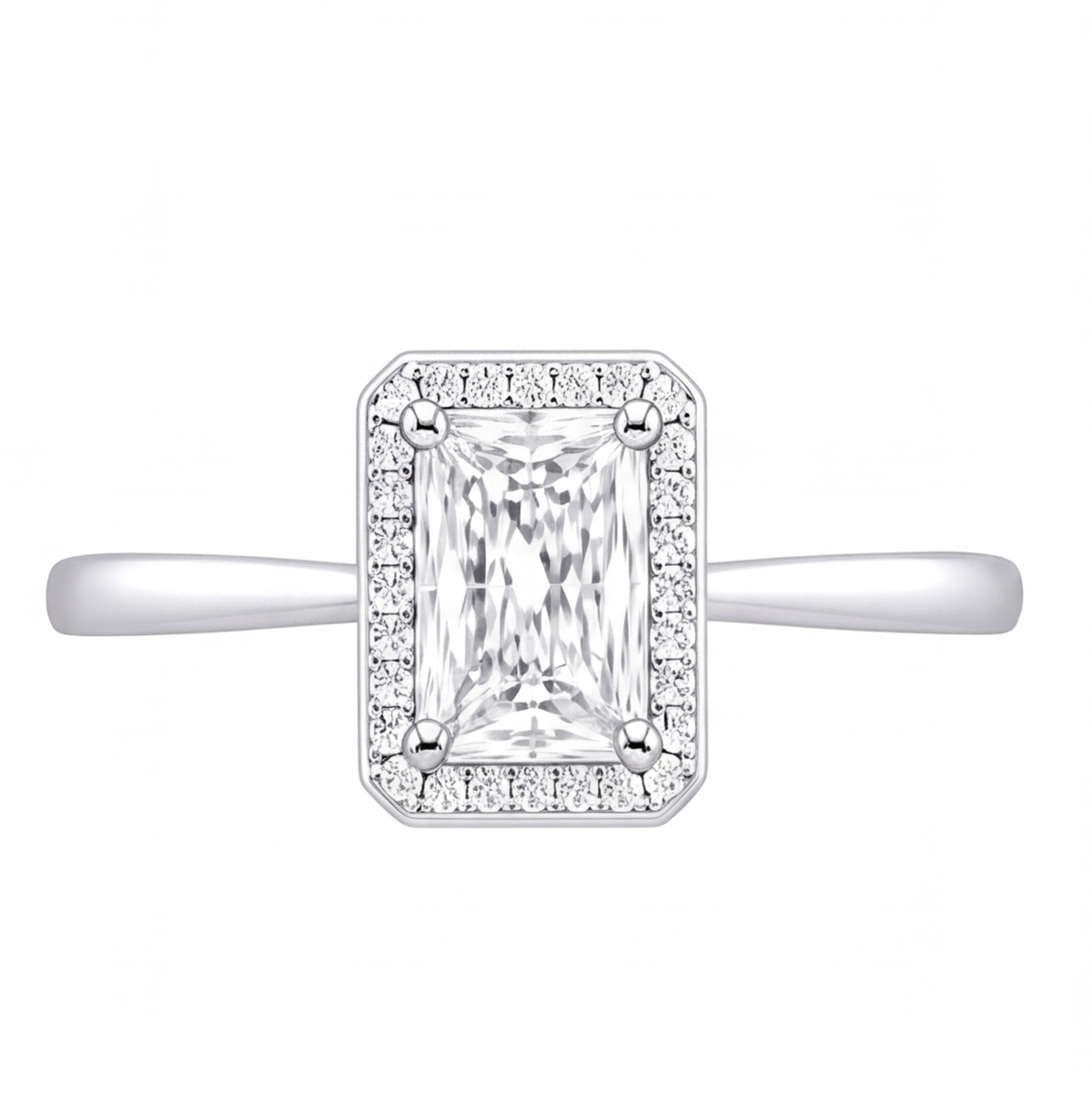 Katia engagement ring by Tiani Jewellery shown in rose gold, white gold and yellow gold.