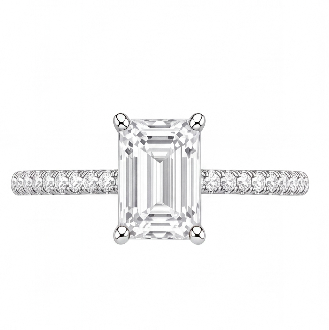 Elspeth engagement ring by Tiani Jewellery shown in rose gold, white gold and yellow gold.