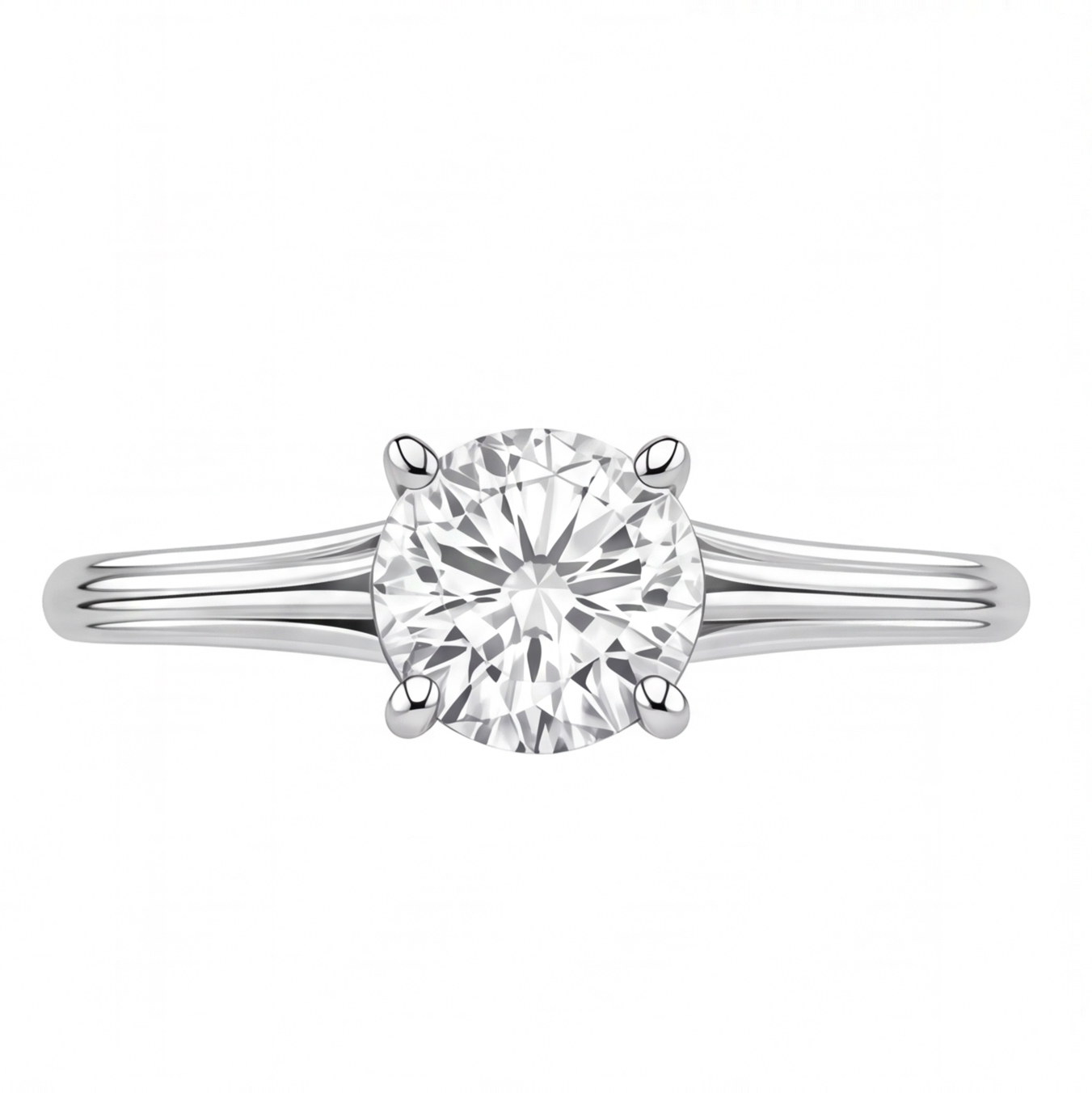 Primrose engagement ring by Tiani Jewellery shown in rose gold, white gold and yellow gold.