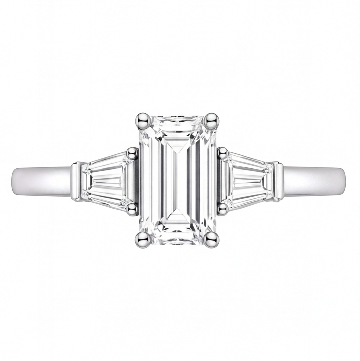 Aster engagement ring by Tiani Jewellery shown in rose gold, white gold and yellow gold.