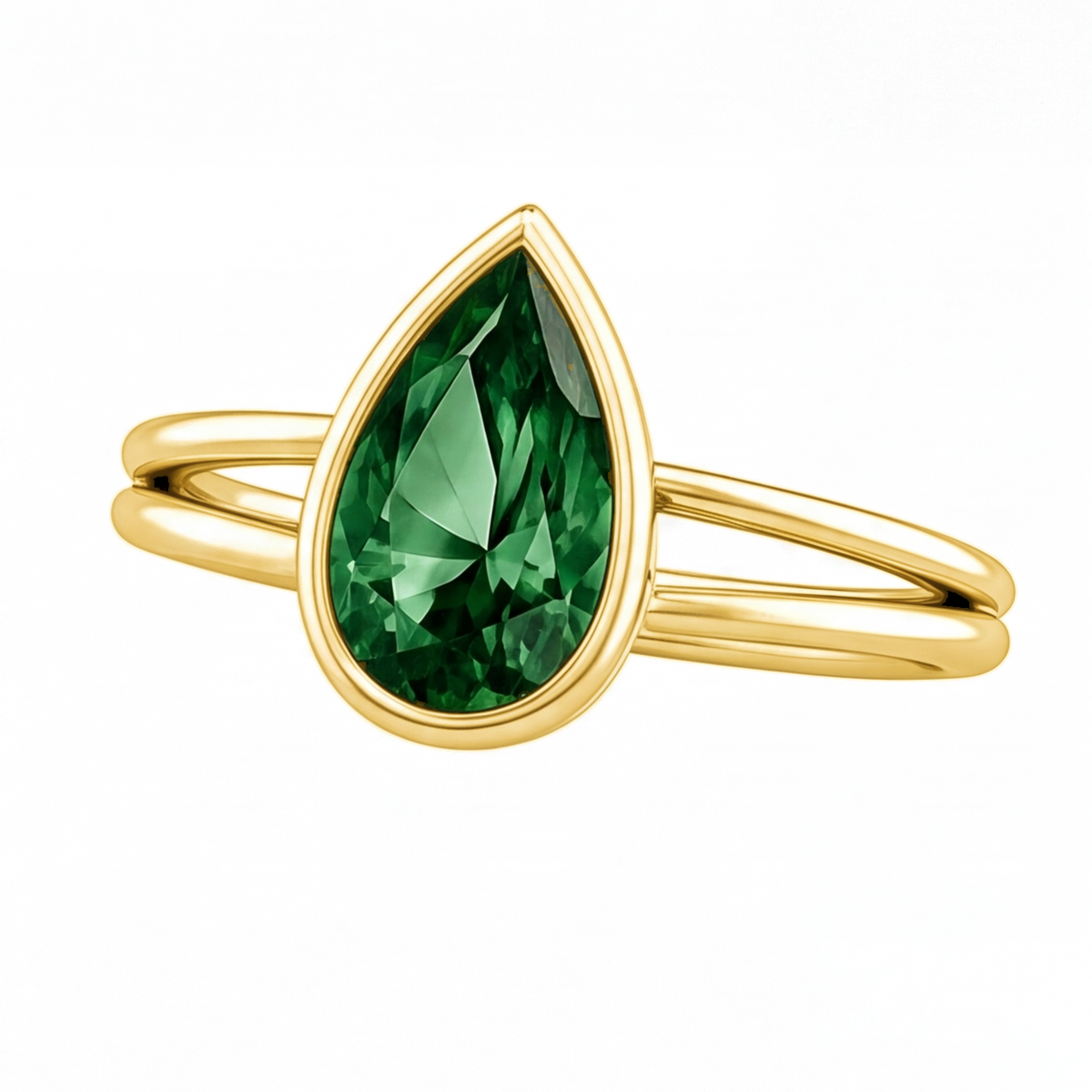 Brisa engagement ring by Tiani Jewellery shown in rose gold, white gold and yellow gold.