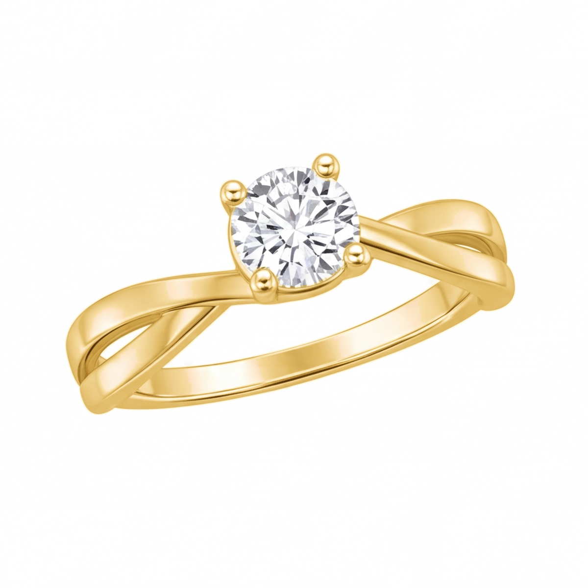 Della engagement ring by Tiani Jewellery shown in rose gold, white gold and yellow gold.