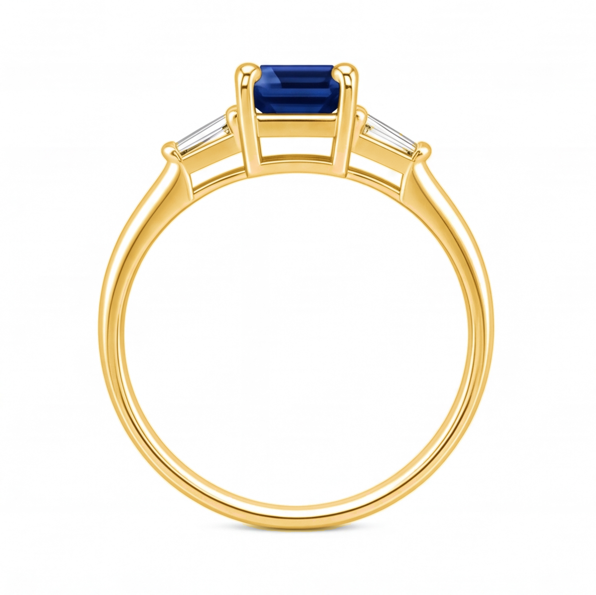 Raisa engagement ring by Tiani Jewellery shown in rose gold, white gold and yellow gold.
