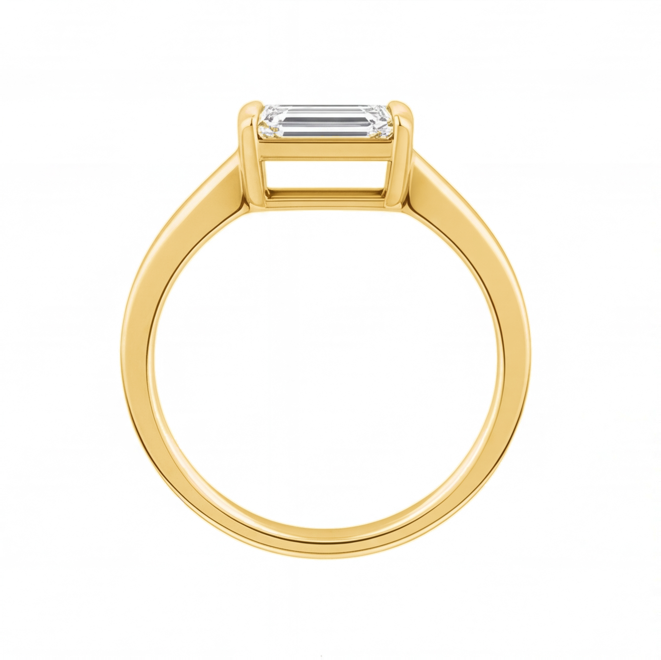 Wren engagement ring by Tiani Jewellery shown in rose gold, white gold and yellow gold.