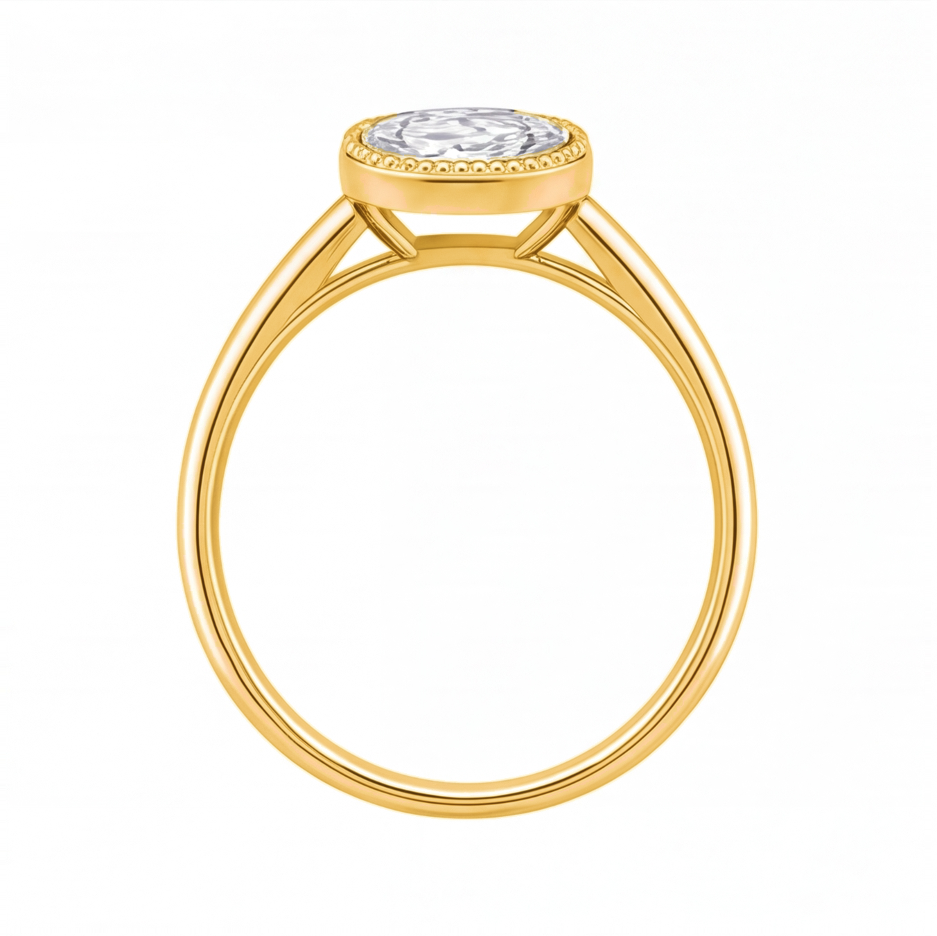 Niamh engagement ring by Tiani Jewellery shown in rose gold, white gold and yellow gold.