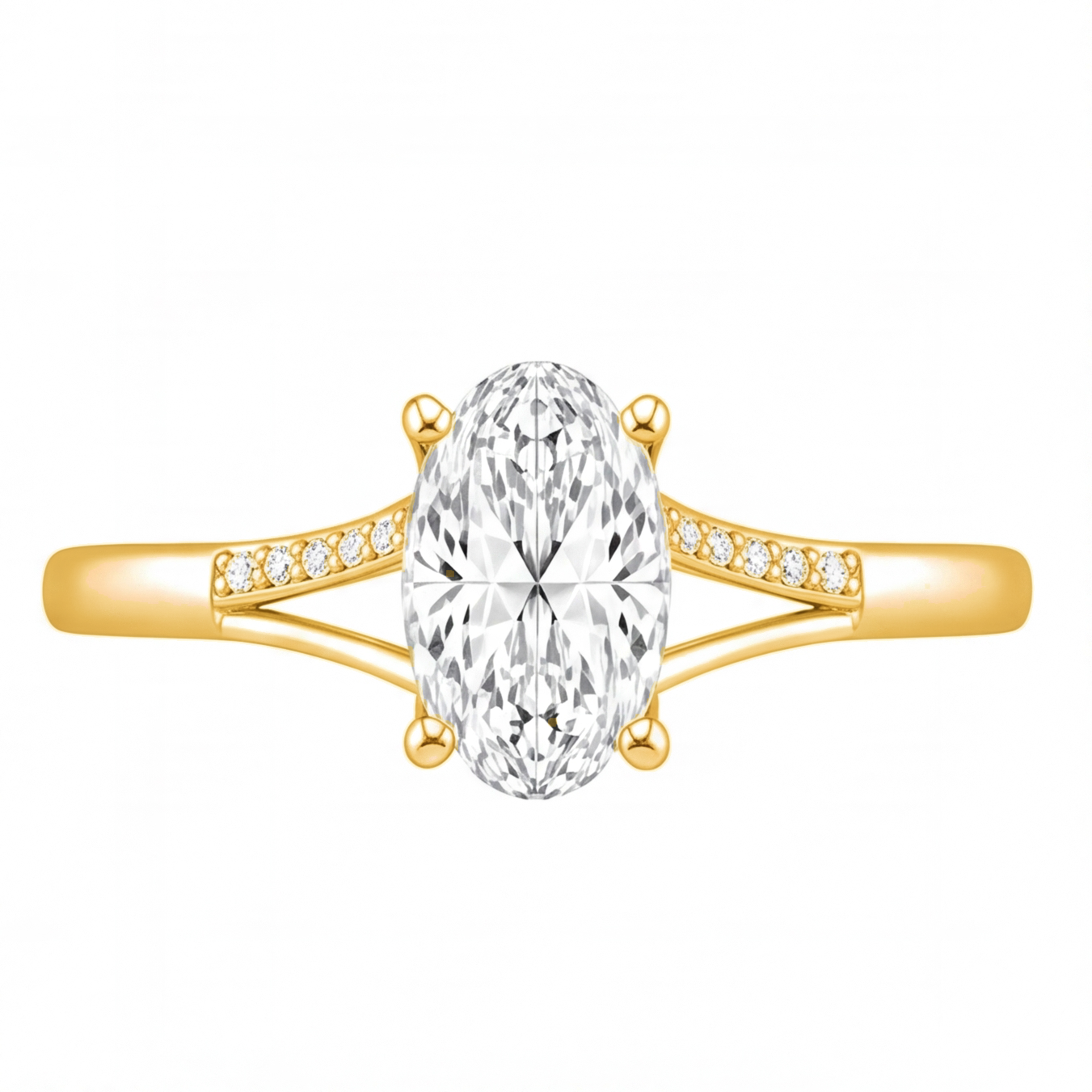 Iona engagement ring by Tiani Jewellery shown in rose gold, white gold and yellow gold.
