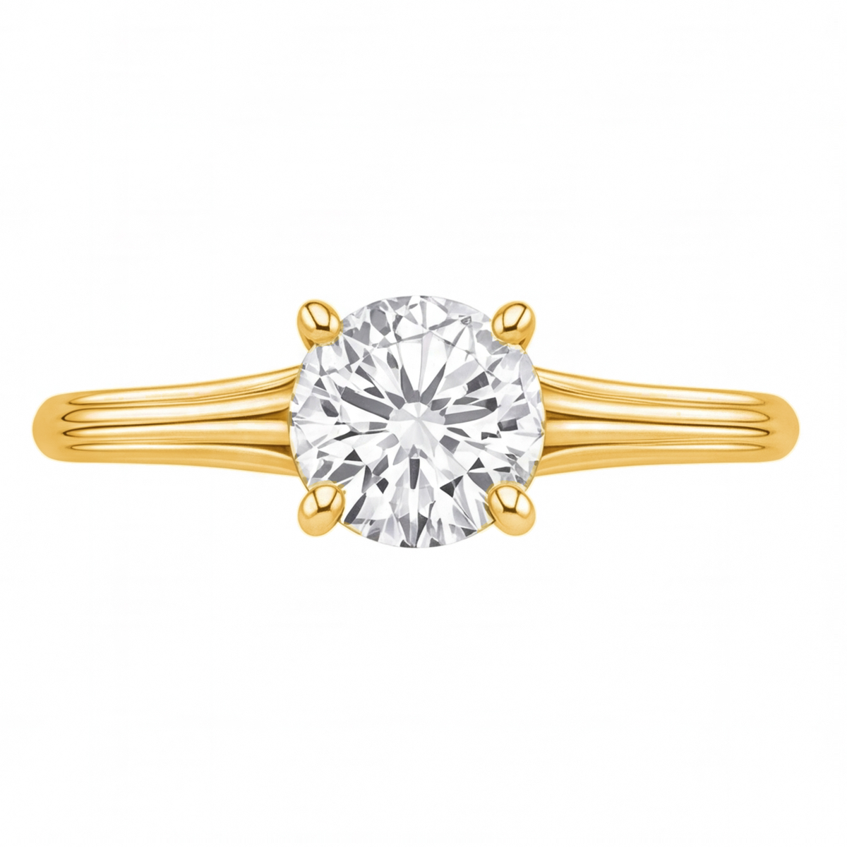 Primrose engagement ring by Tiani Jewellery shown in rose gold, white gold and yellow gold.