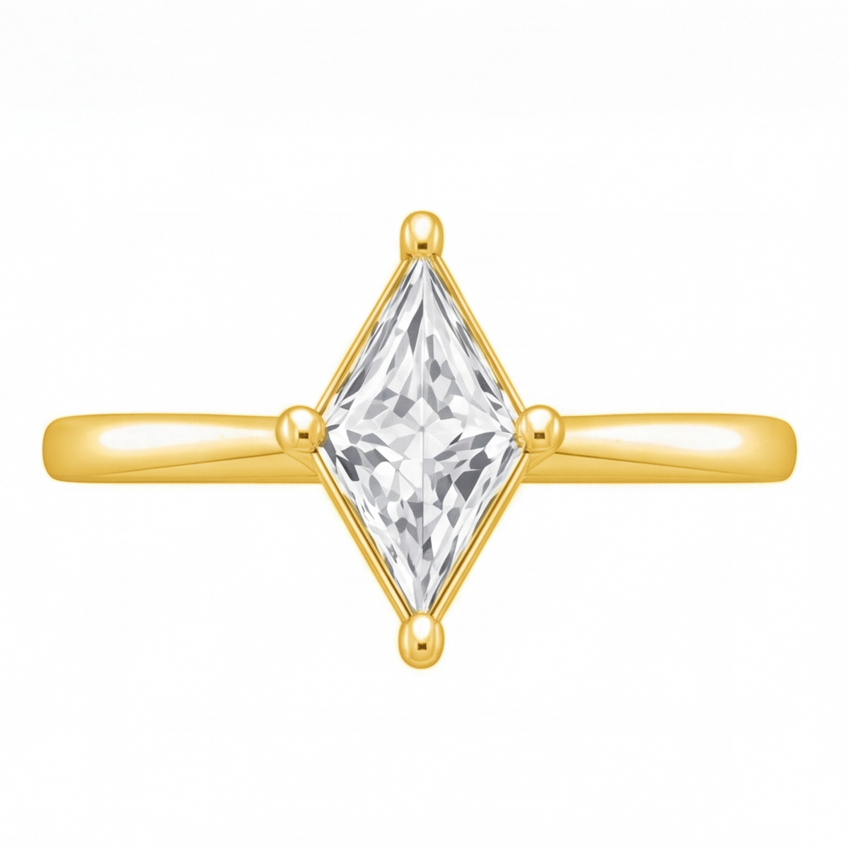Carlotta engagement ring by Tiani Jewellery shown in rose gold, white gold and yellow gold.