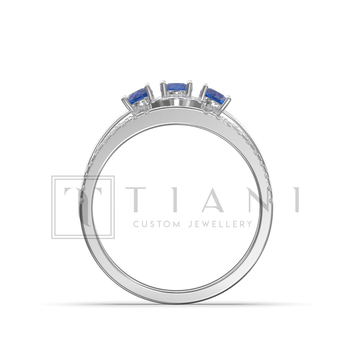 three stone engagement ring
