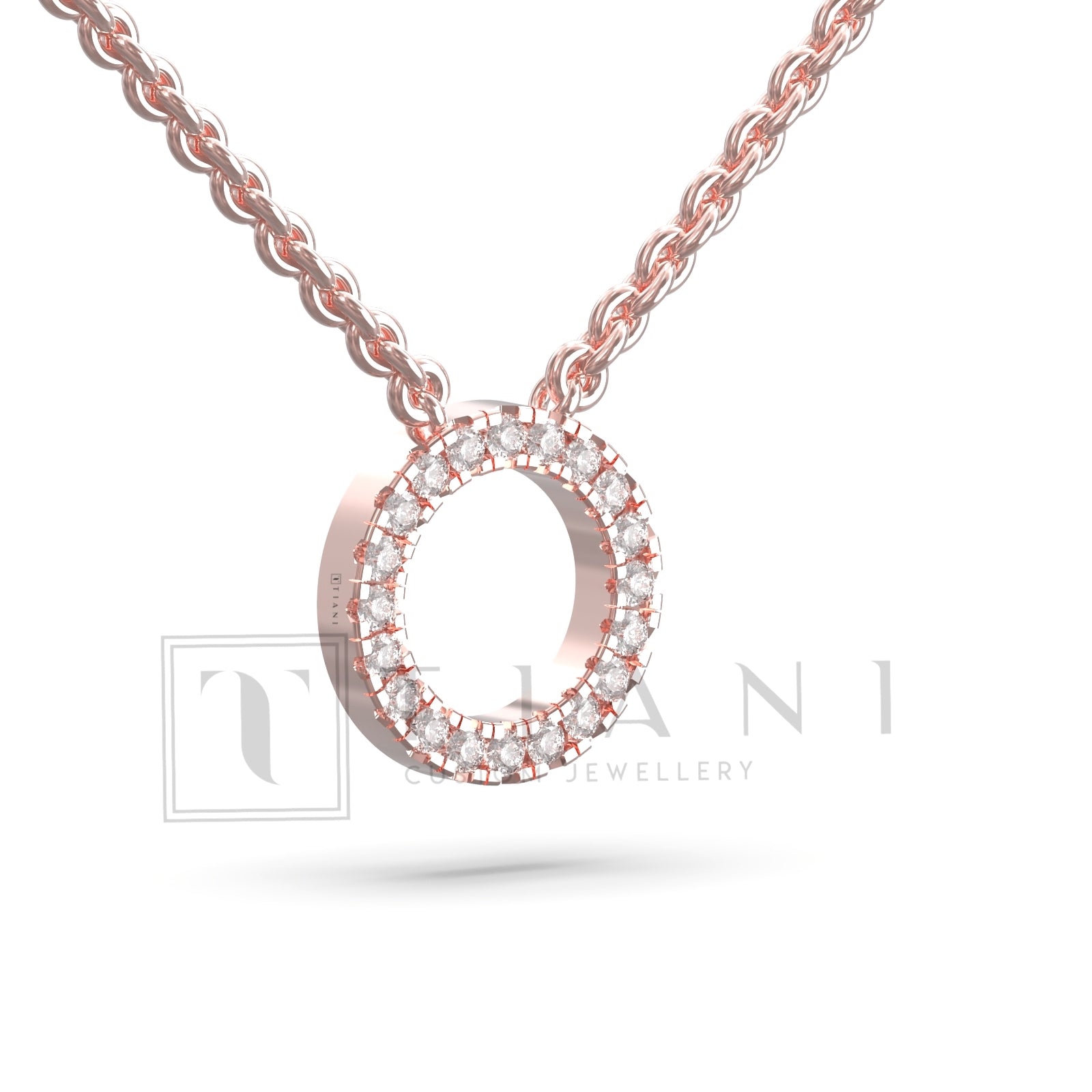 circle diamond pendant