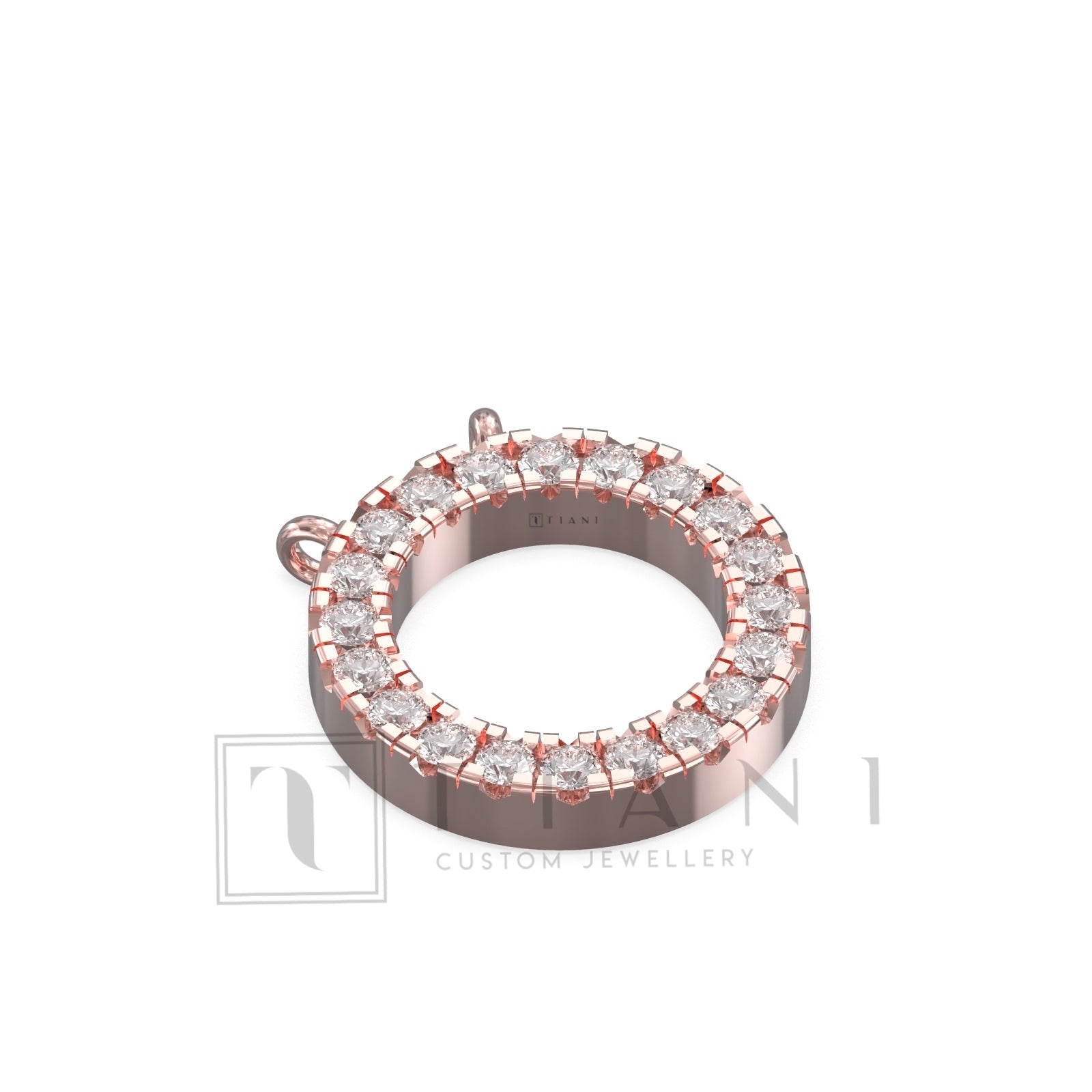 circle diamond pendant