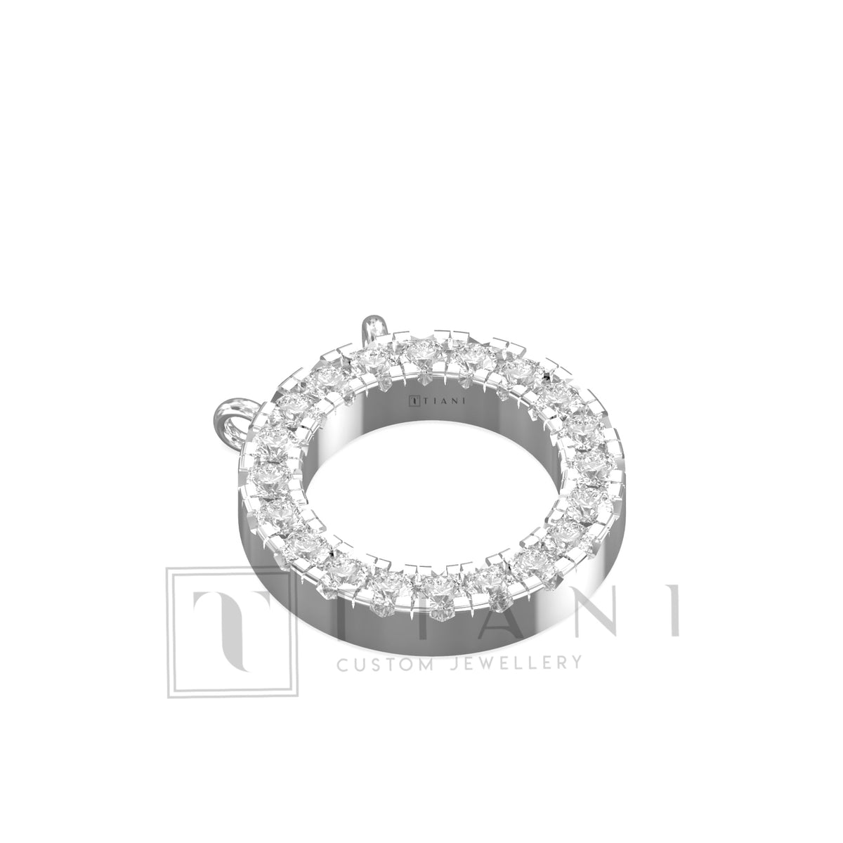 circle diamond pendant