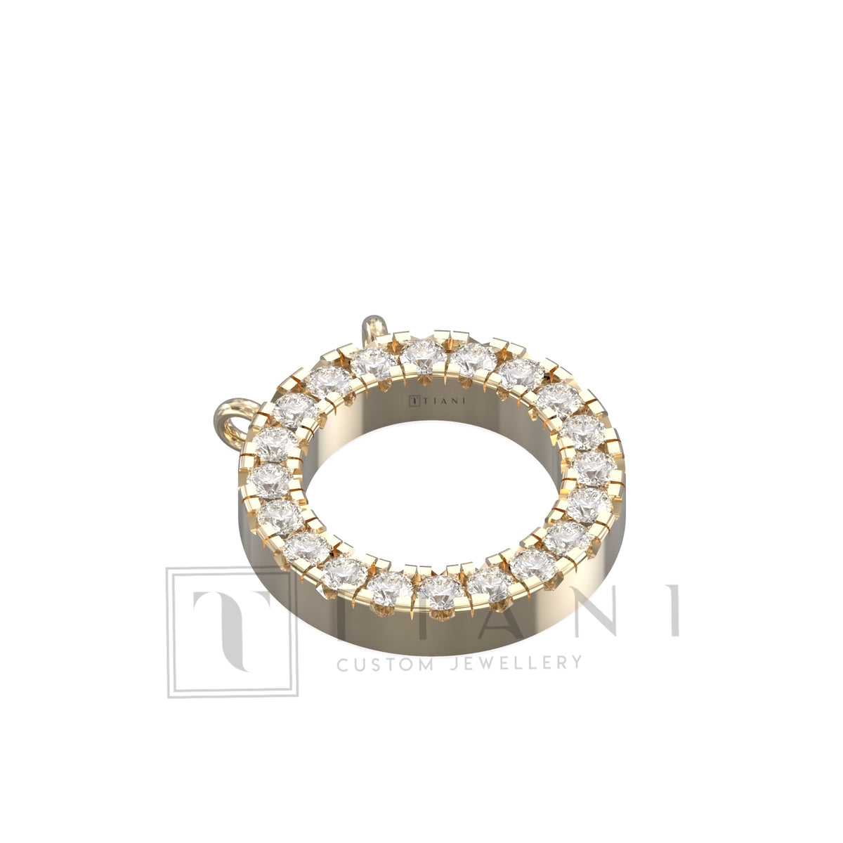 circle diamond pendant