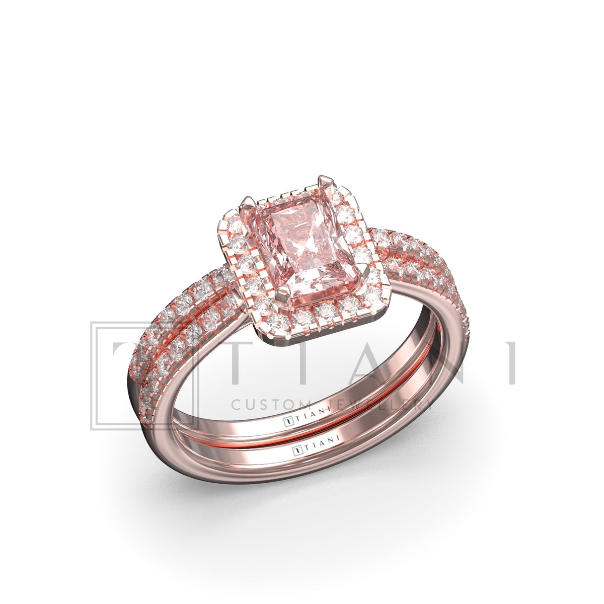 engagement and wedding ring set