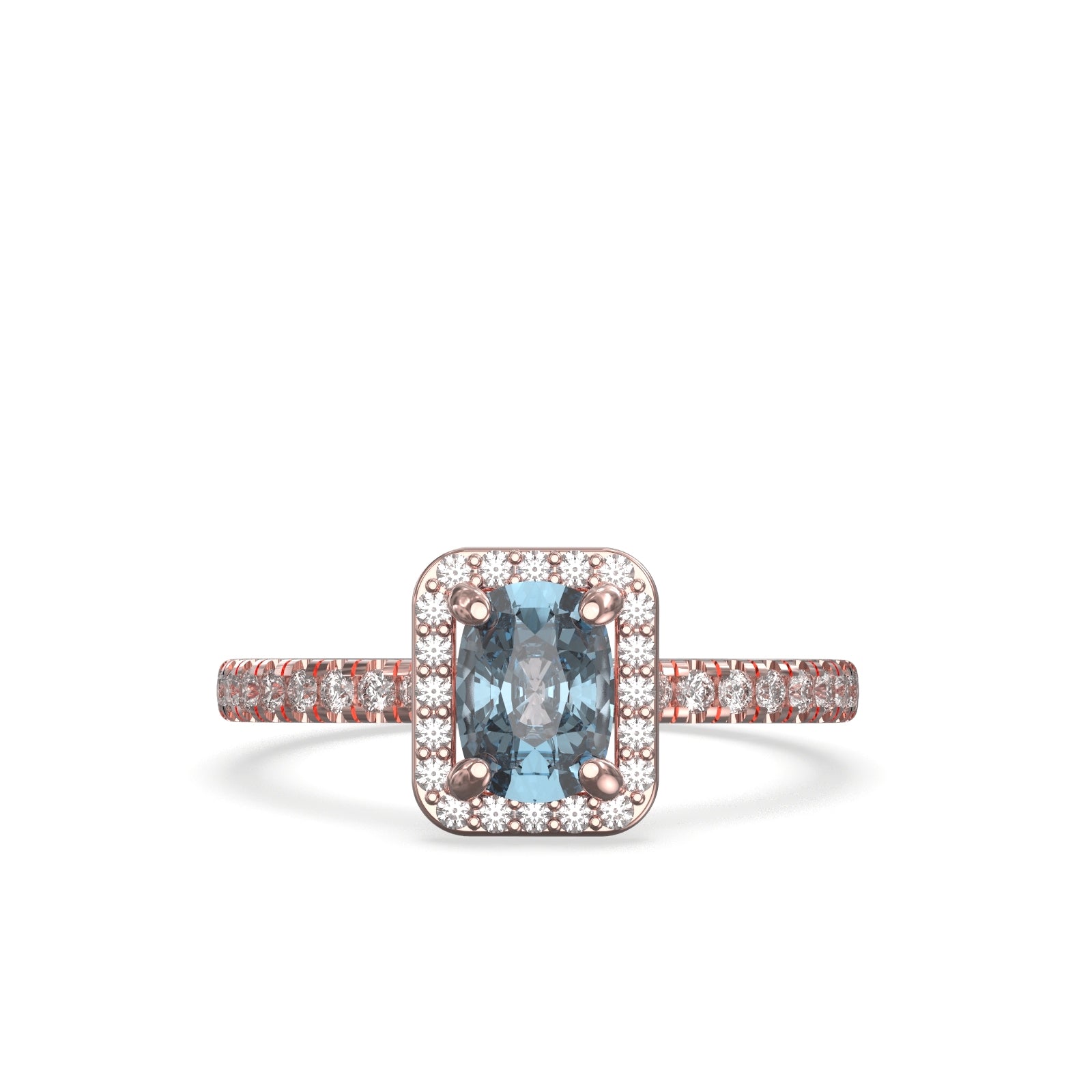 aquamarine and diamond ring