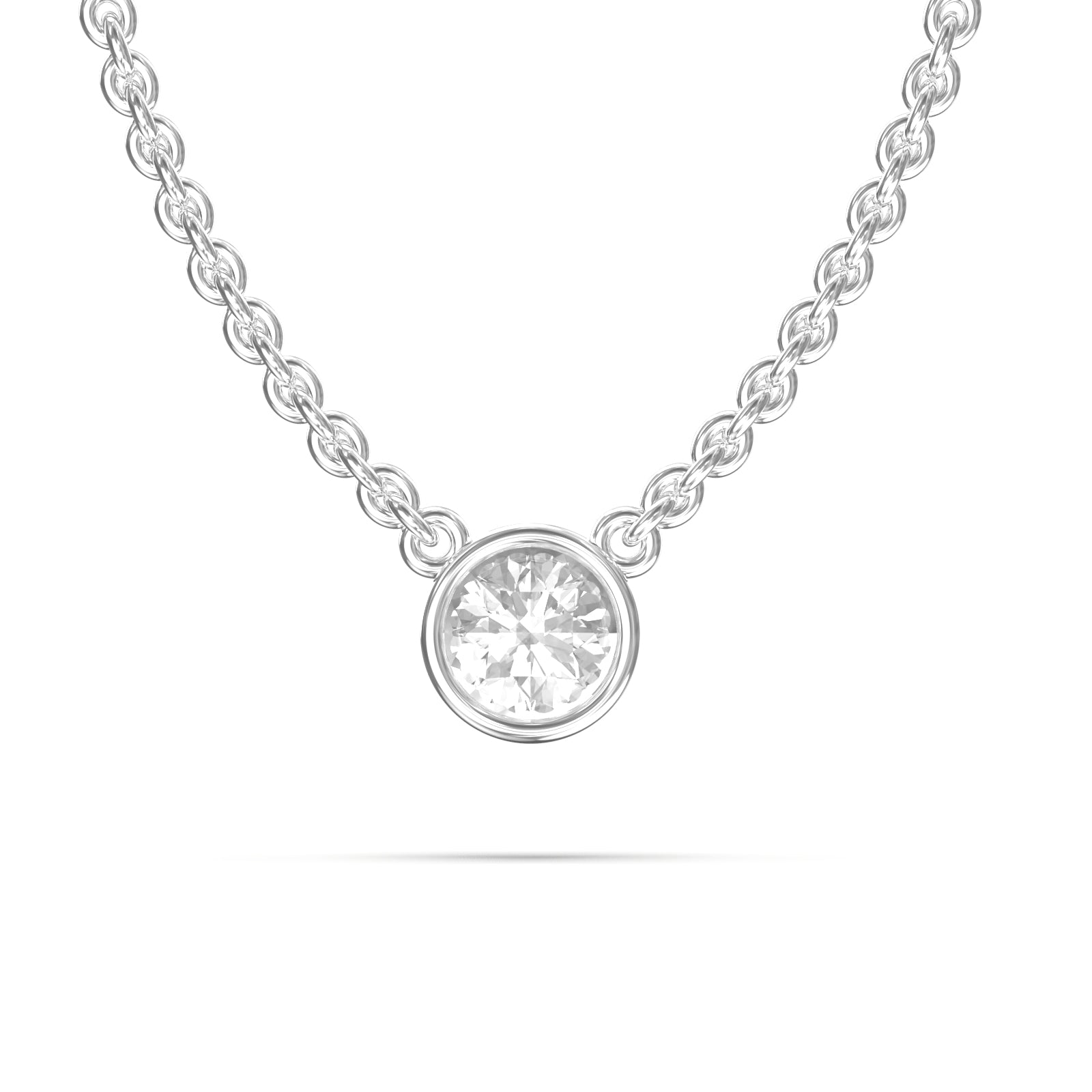 round diamond necklace