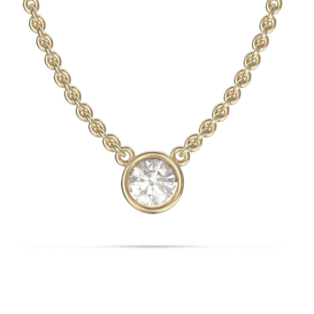 round diamond necklace