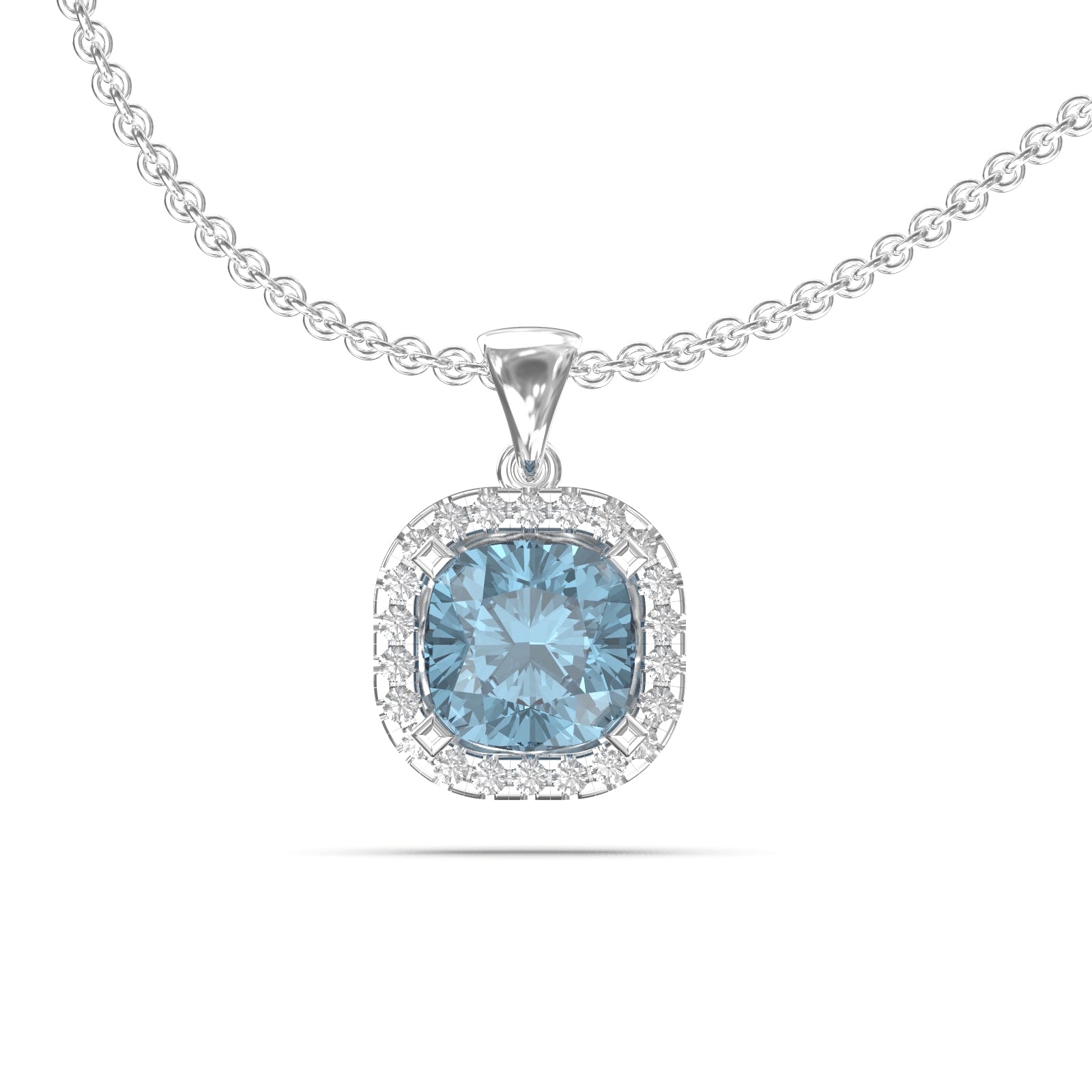 halo diamond necklace