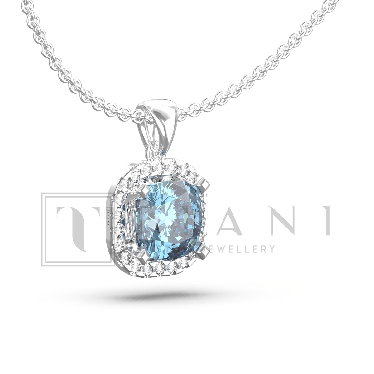 halo diamond necklace