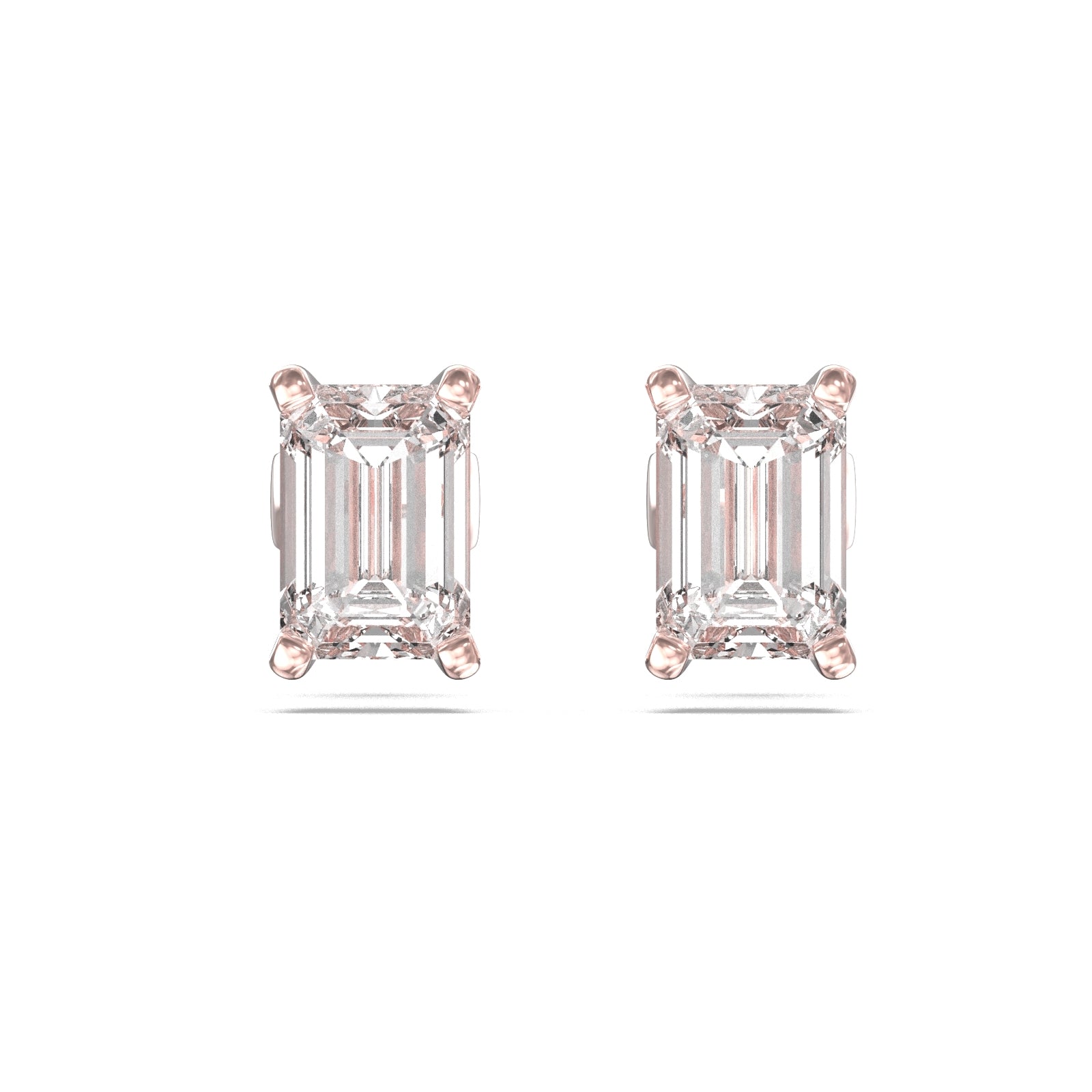 emerald-cut diamond earrings