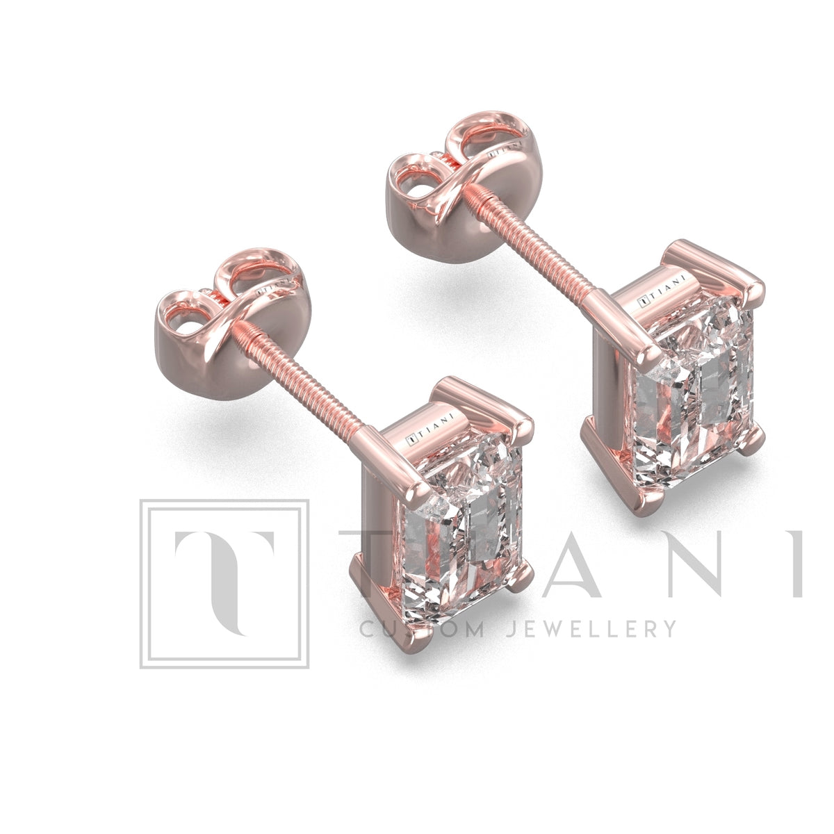emerald-cut diamond earrings