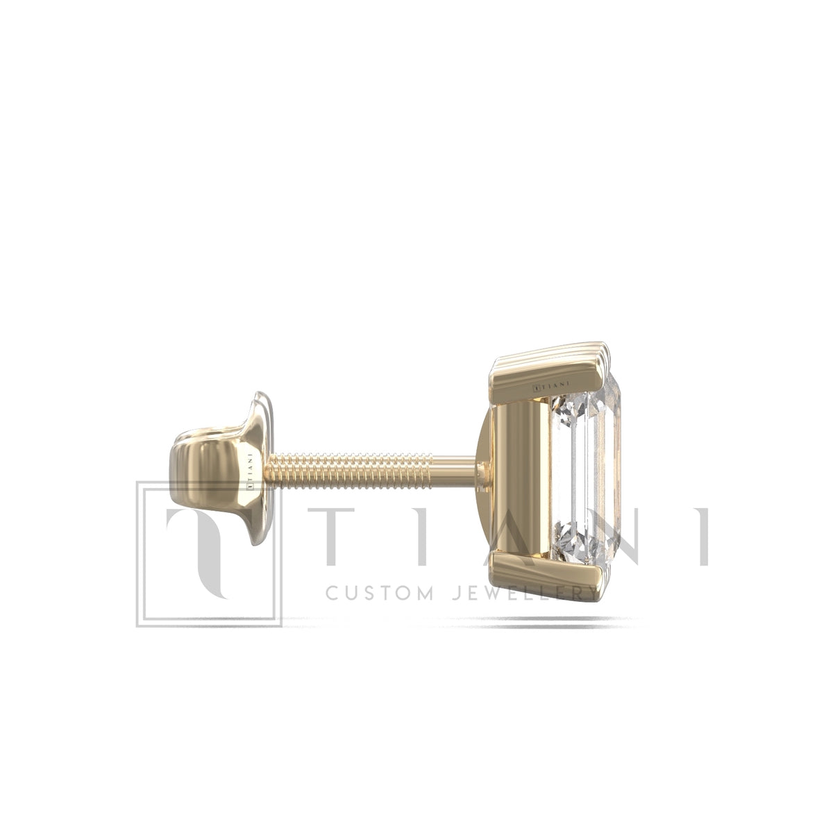 emerald-cut diamond earrings