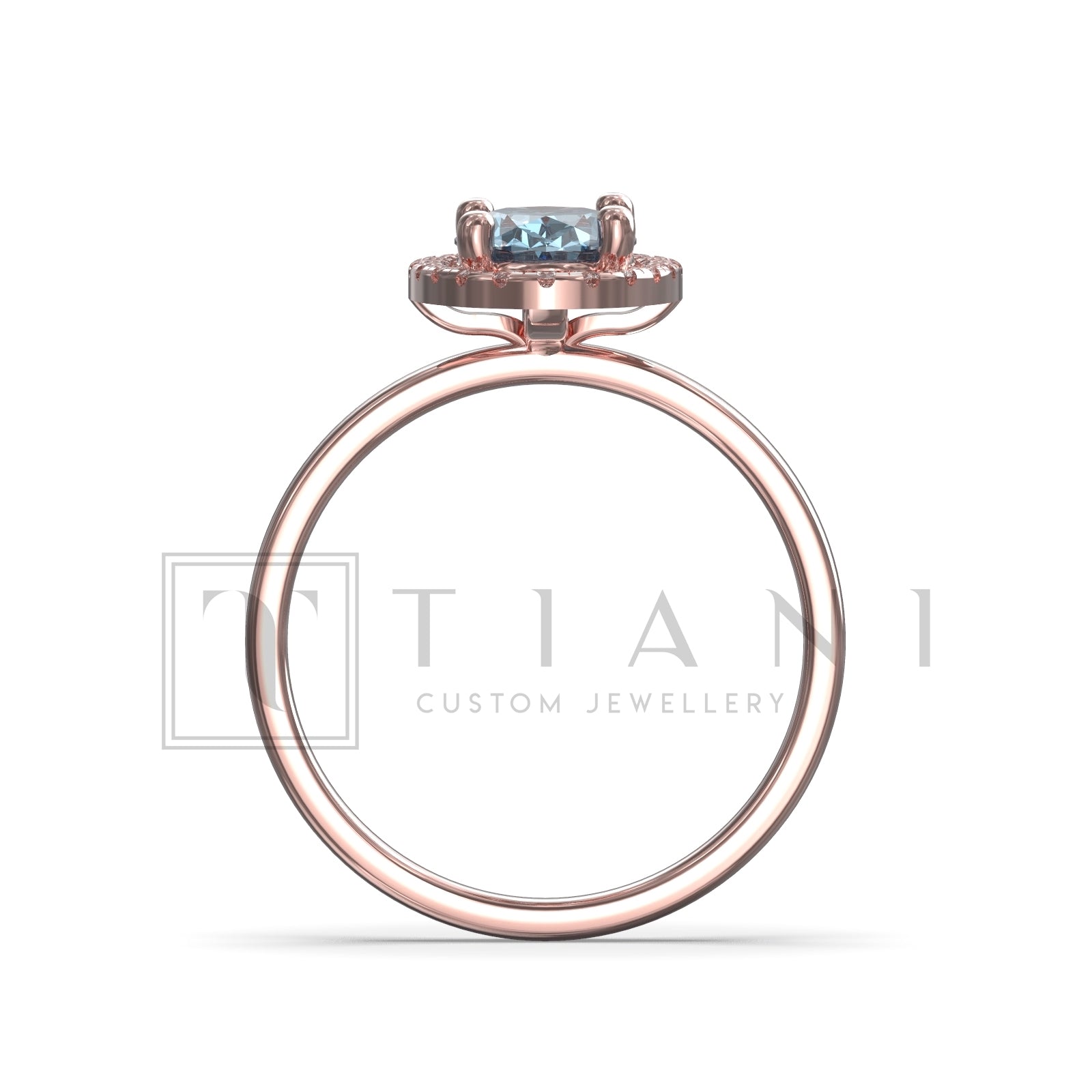 aquamarine and diamond ring