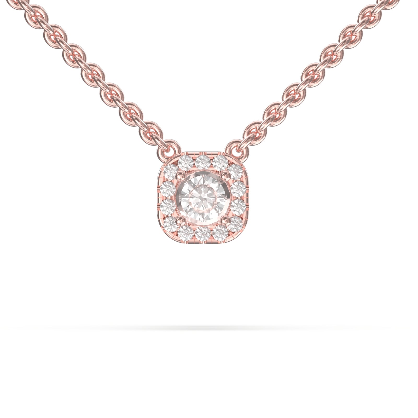 square diamond necklace