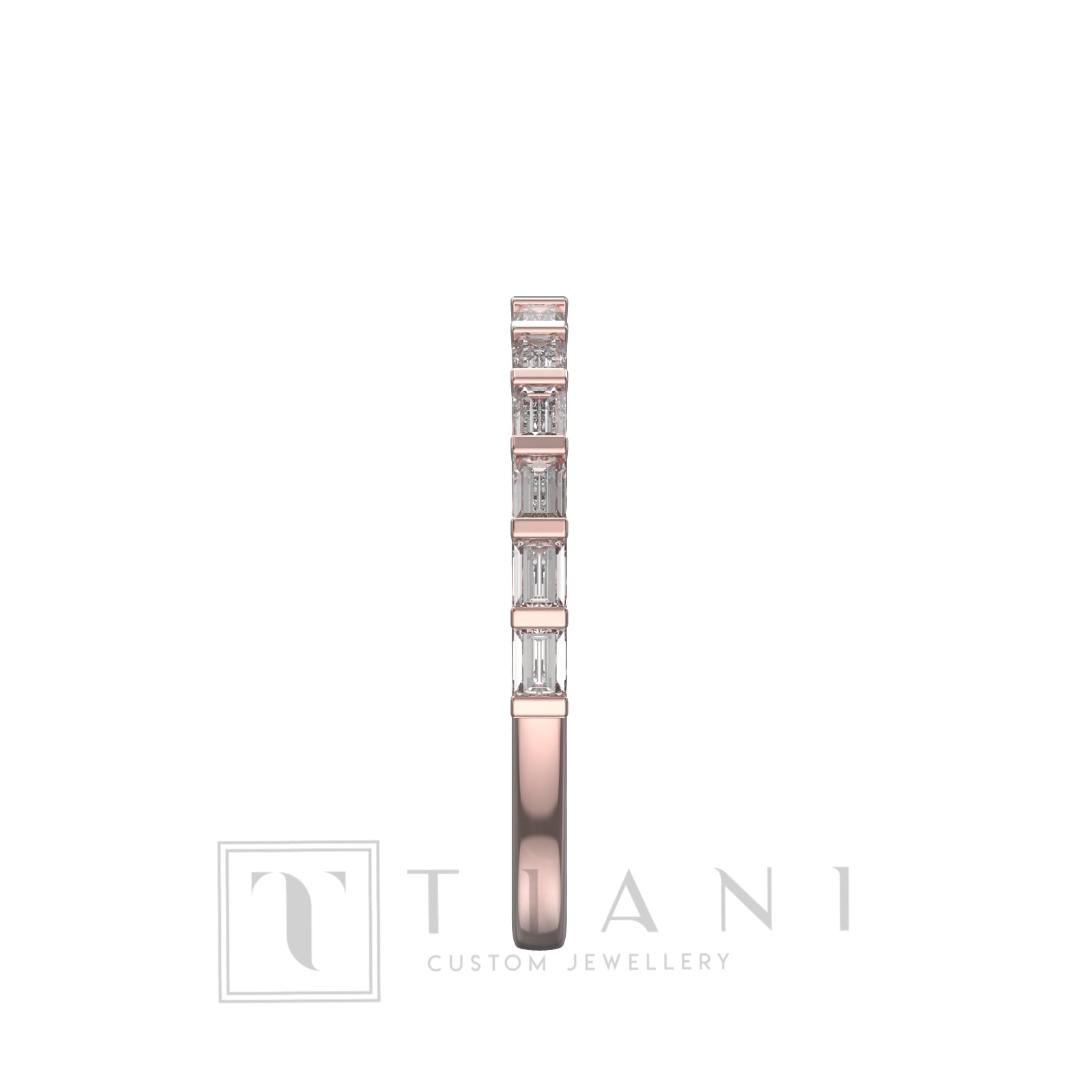 baguette diamond wedding band