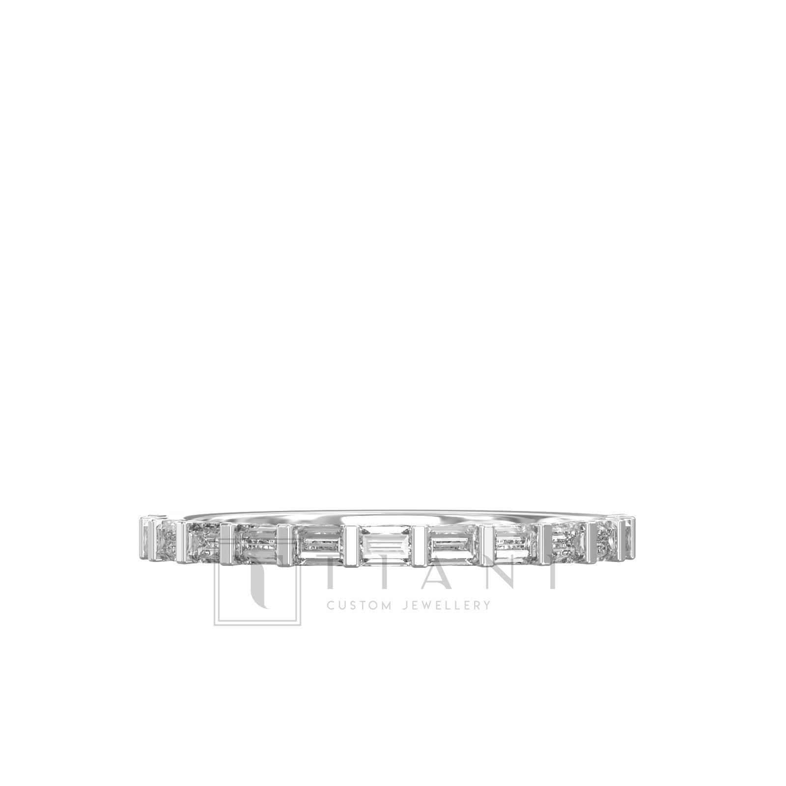baguette diamond wedding band