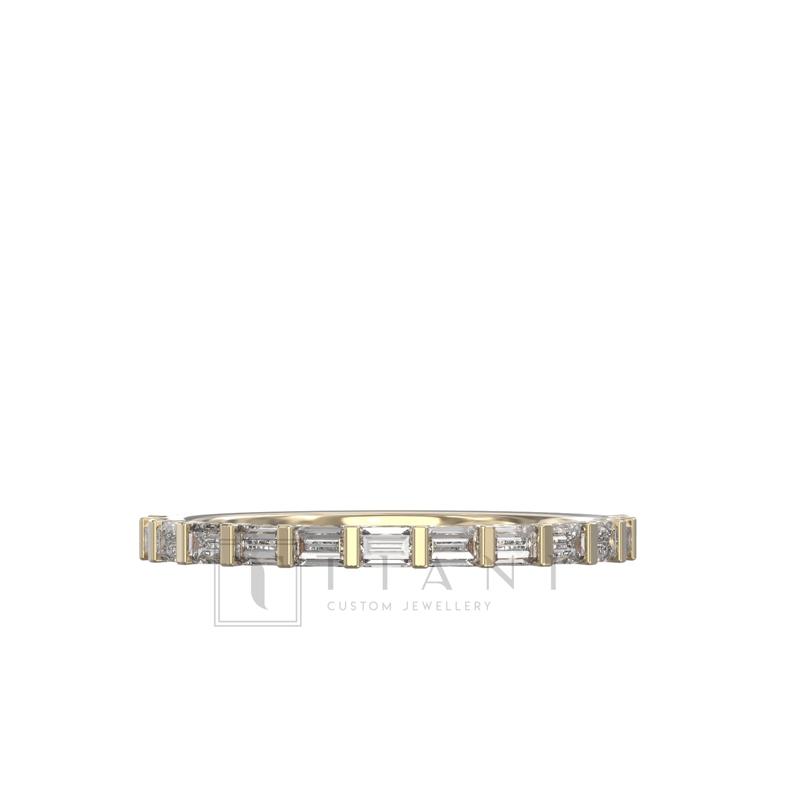 baguette diamond wedding band